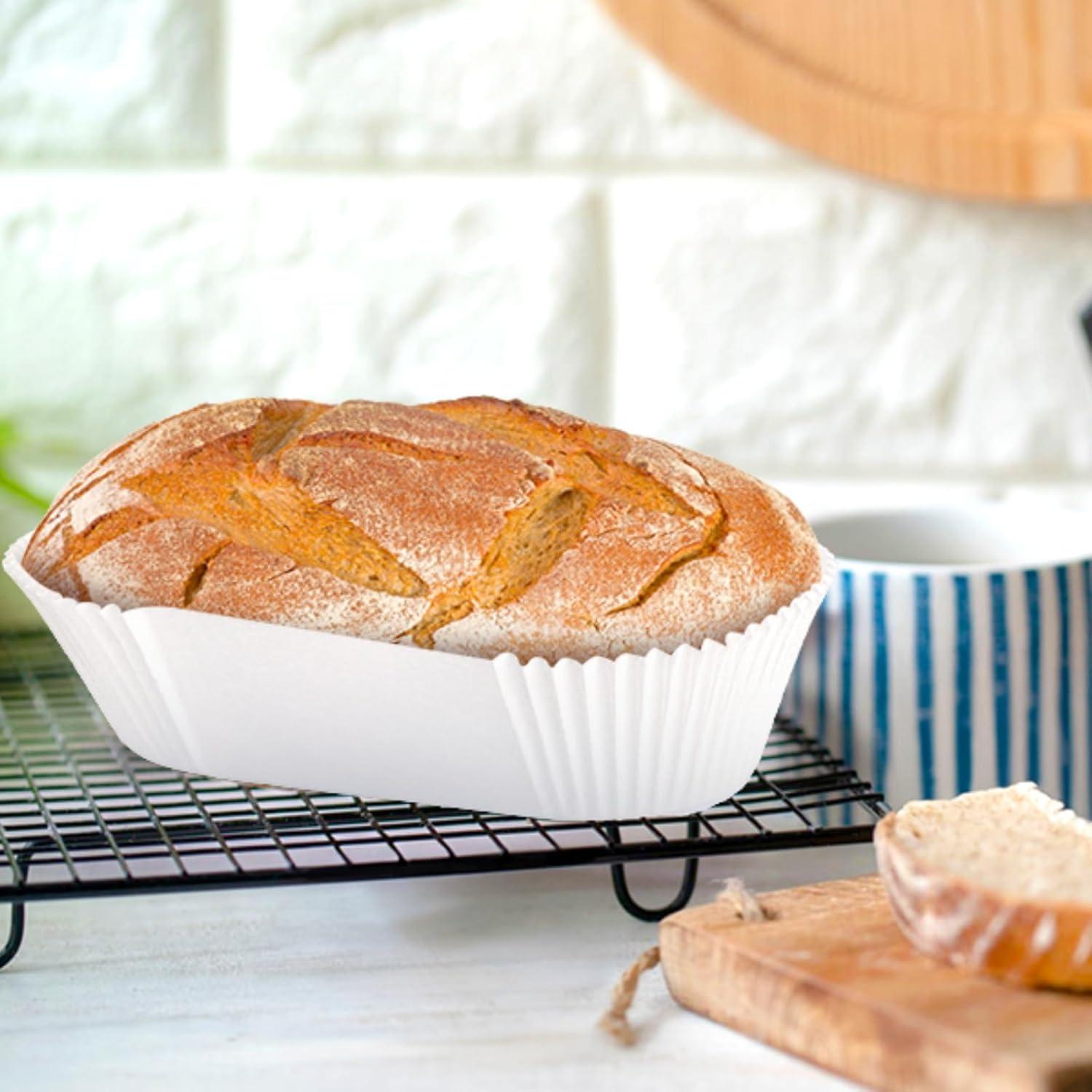 Forros Desechables para Hornear Pan LEGUMMY 50 Piezas 22.86x11.43 cm