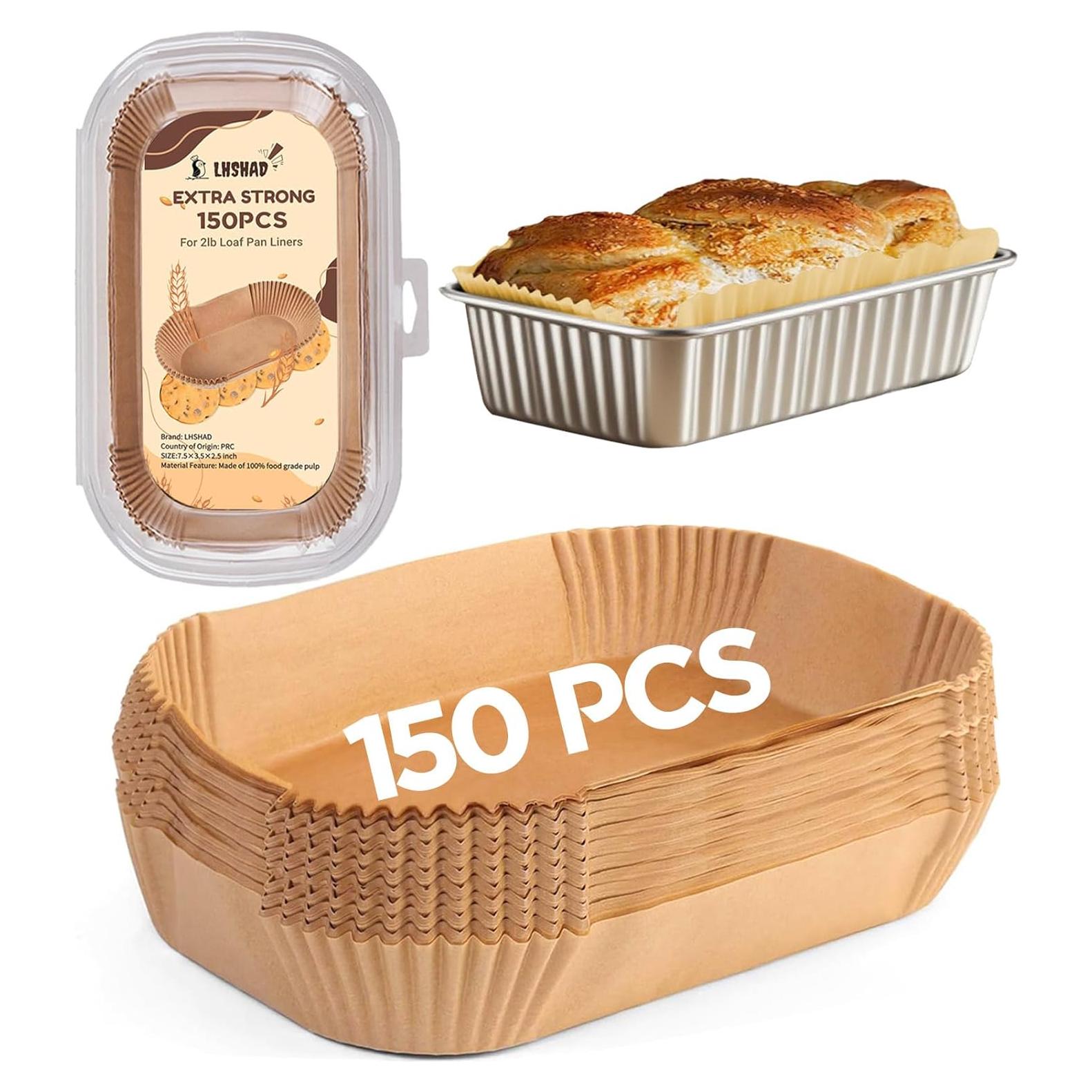 Forros para Pan de Molde LHSHAD 9x5 cm 150pcs Antiadherente