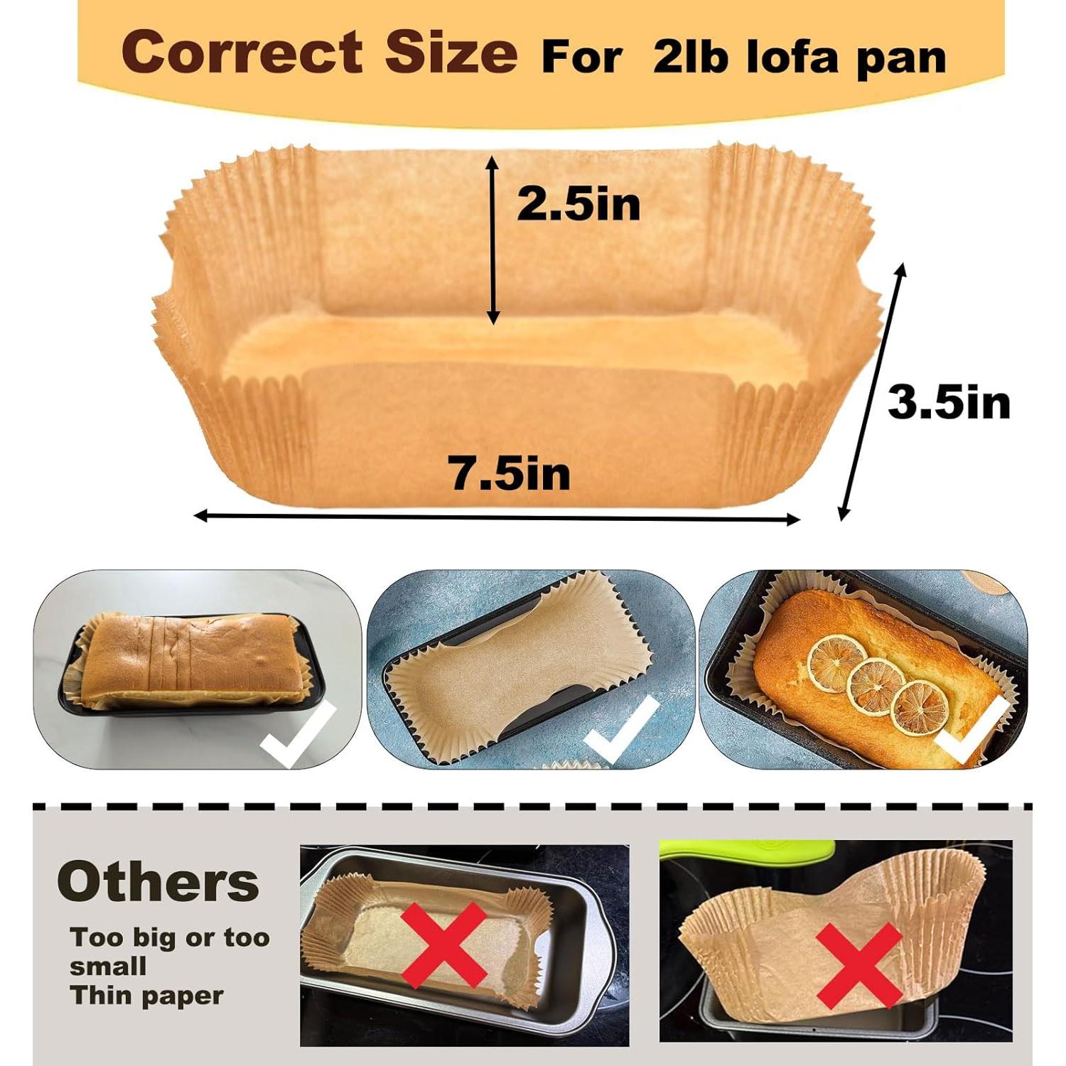 Forros para Pan de Molde LHSHAD 9x5 cm 150pcs Antiadherente