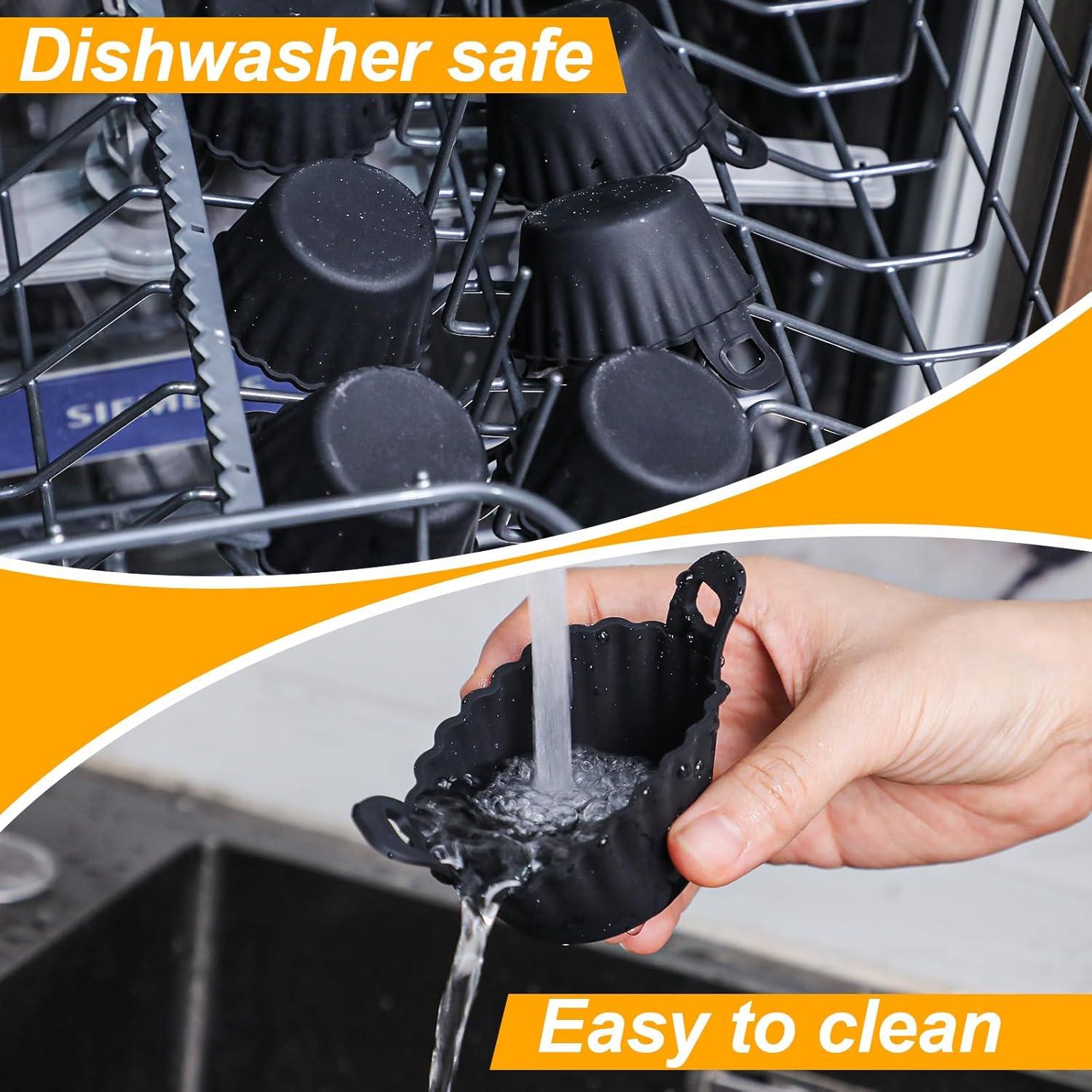 Juego de 12 Tazas de Silicona KOLUTI para Hornear - Antiadherente