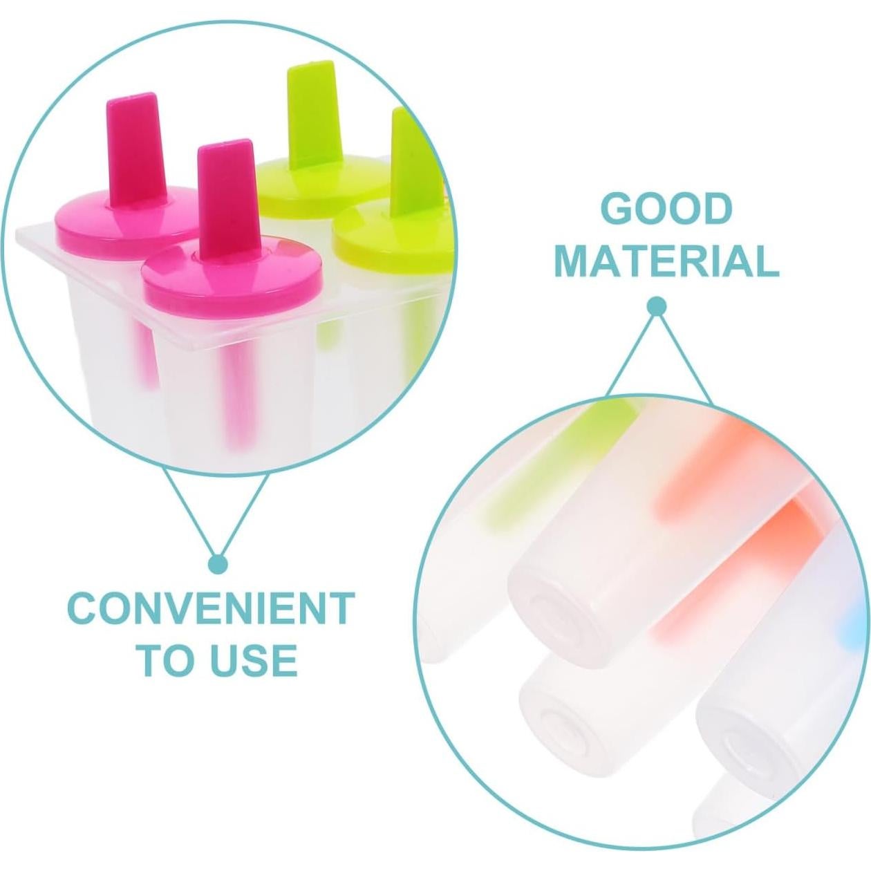 Set de 24 Moldes para Hacer Paletas de Hielo MAGICLULU 7.5x12 cm