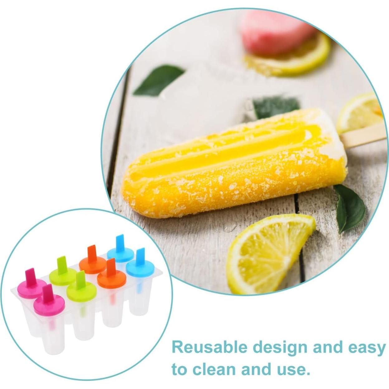 Set de 24 Moldes para Hacer Paletas de Hielo MAGICLULU 7.5x12 cm