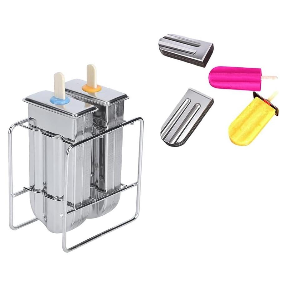 Moldes de Paletas de Acero Inoxidable MOUMOUTEN - Set 2 Piezas
