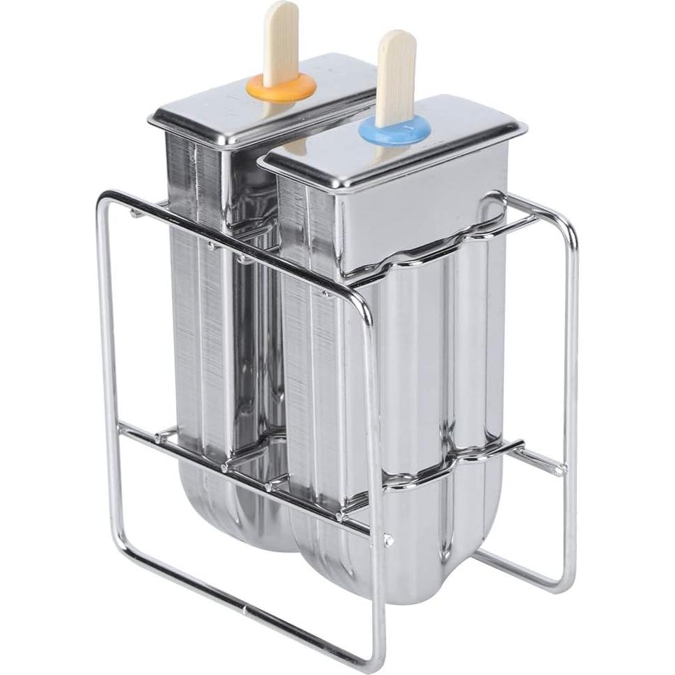 Moldes de Paletas de Acero Inoxidable MOUMOUTEN - Set 2 Piezas