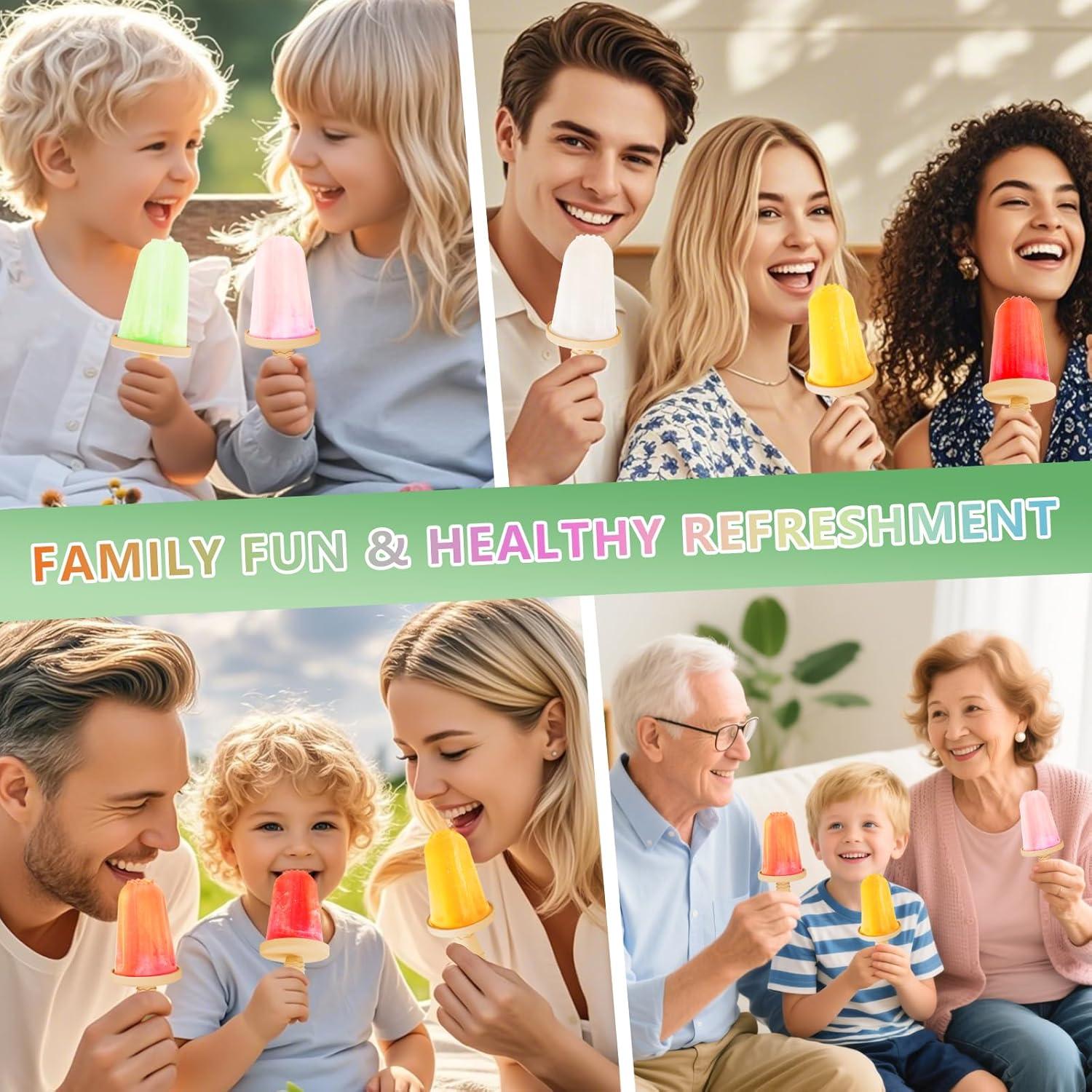 Moldes de Paletas de Silicona btrfe 6 Cavidades 60mL Rojo