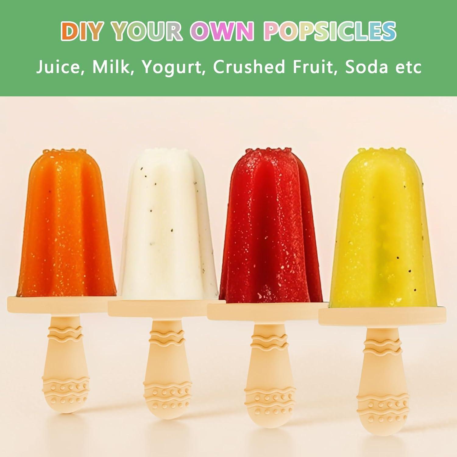 Moldes de Paletas de Silicona btrfe 6 Cavidades 60mL Rojo