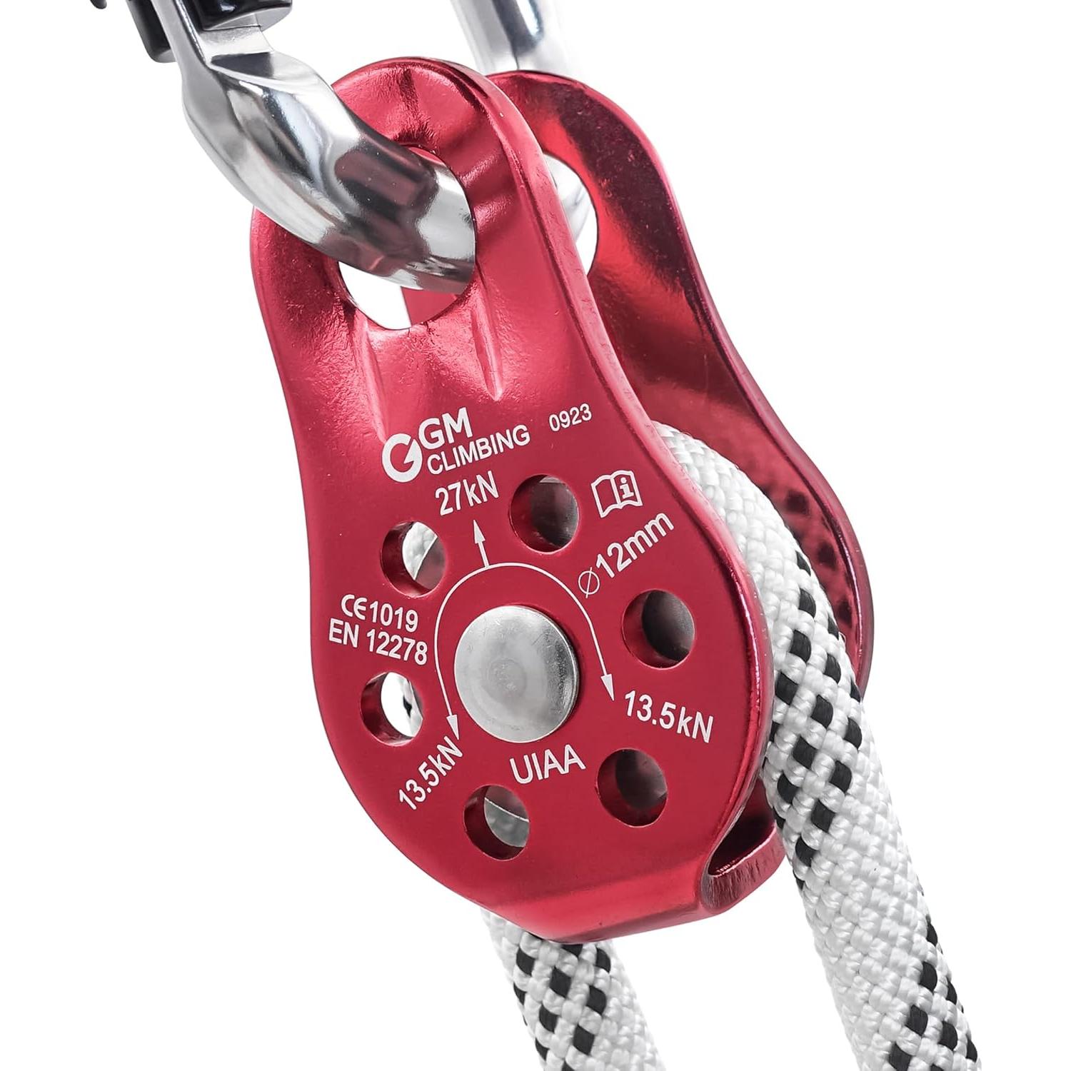 Polea Micro Fija GM CLIMBING 27kN Aluminio Paquete de 2