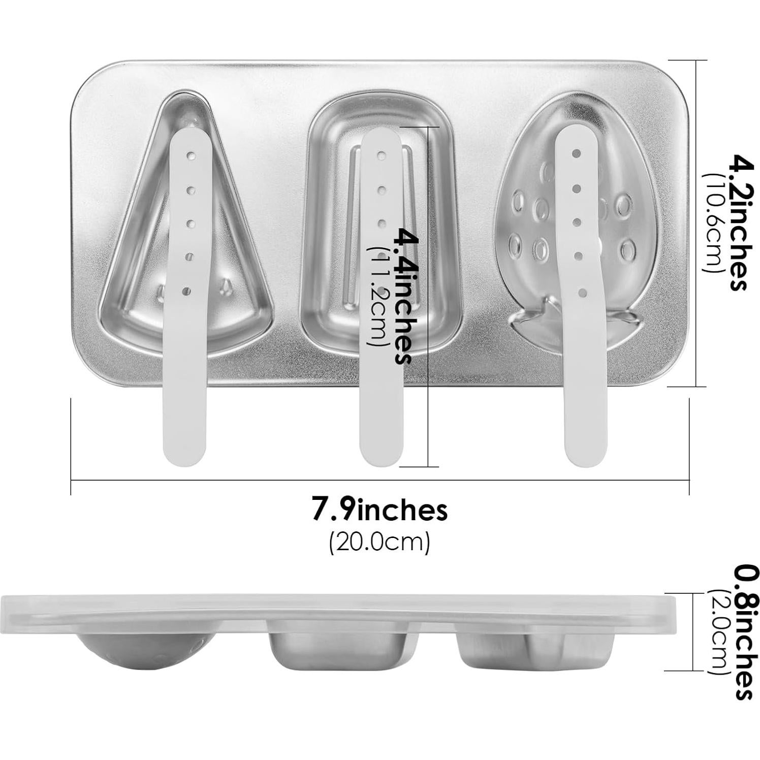 Molde de Paletas de Acero Inoxidable Adorila 150 ml Reutilizable