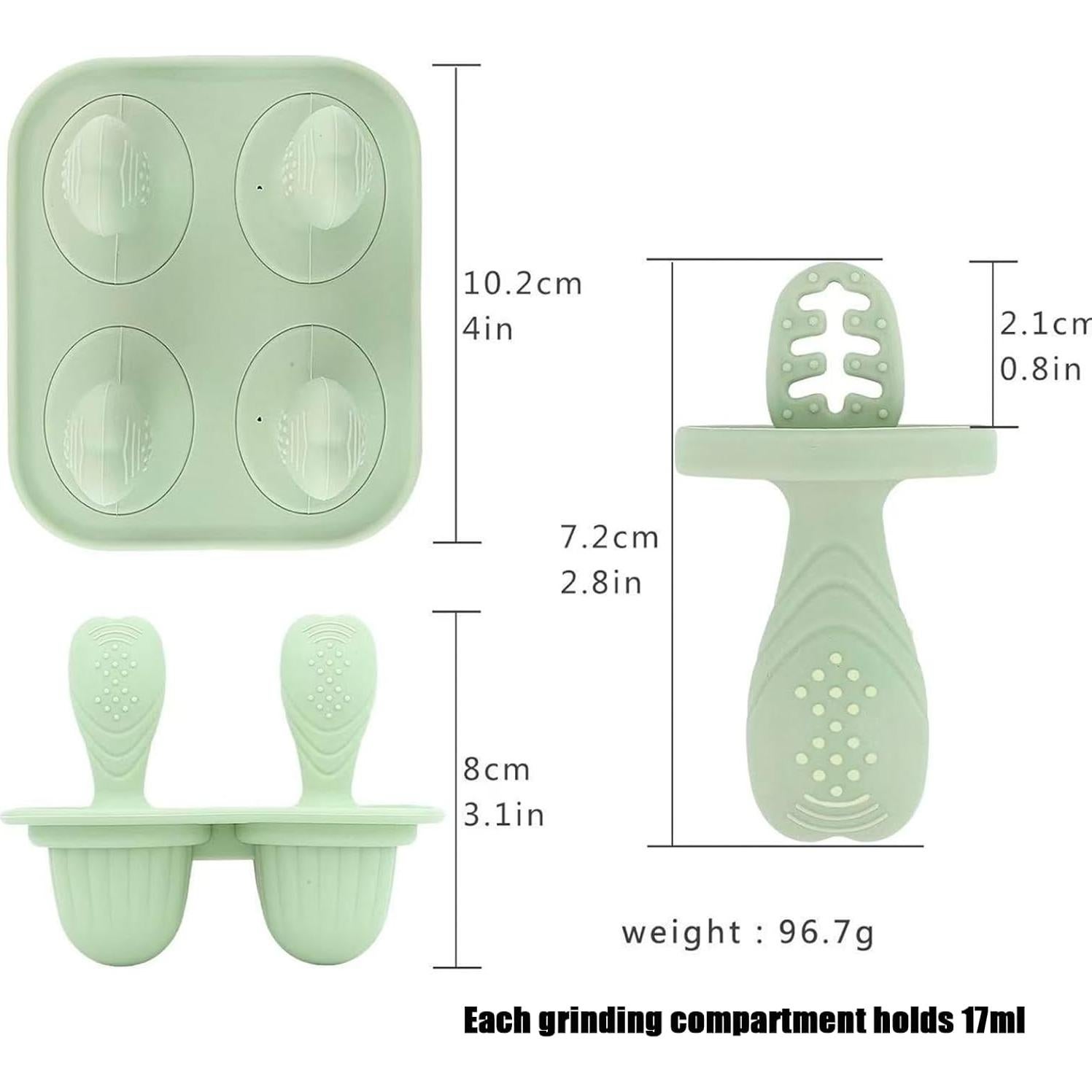Moldes de Silicona para Paletas PandaEar - 2 Piezas, 8 Cavidades