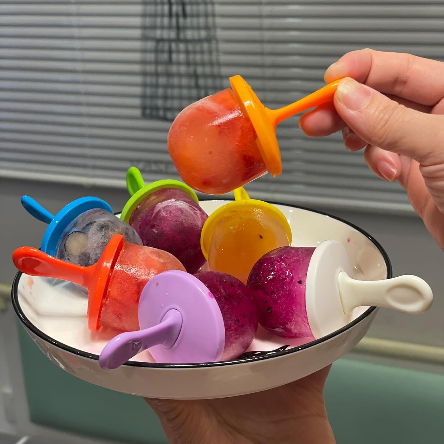 Molde de Paletas de Silicona TEIBVG 7 Cavidades Naranja