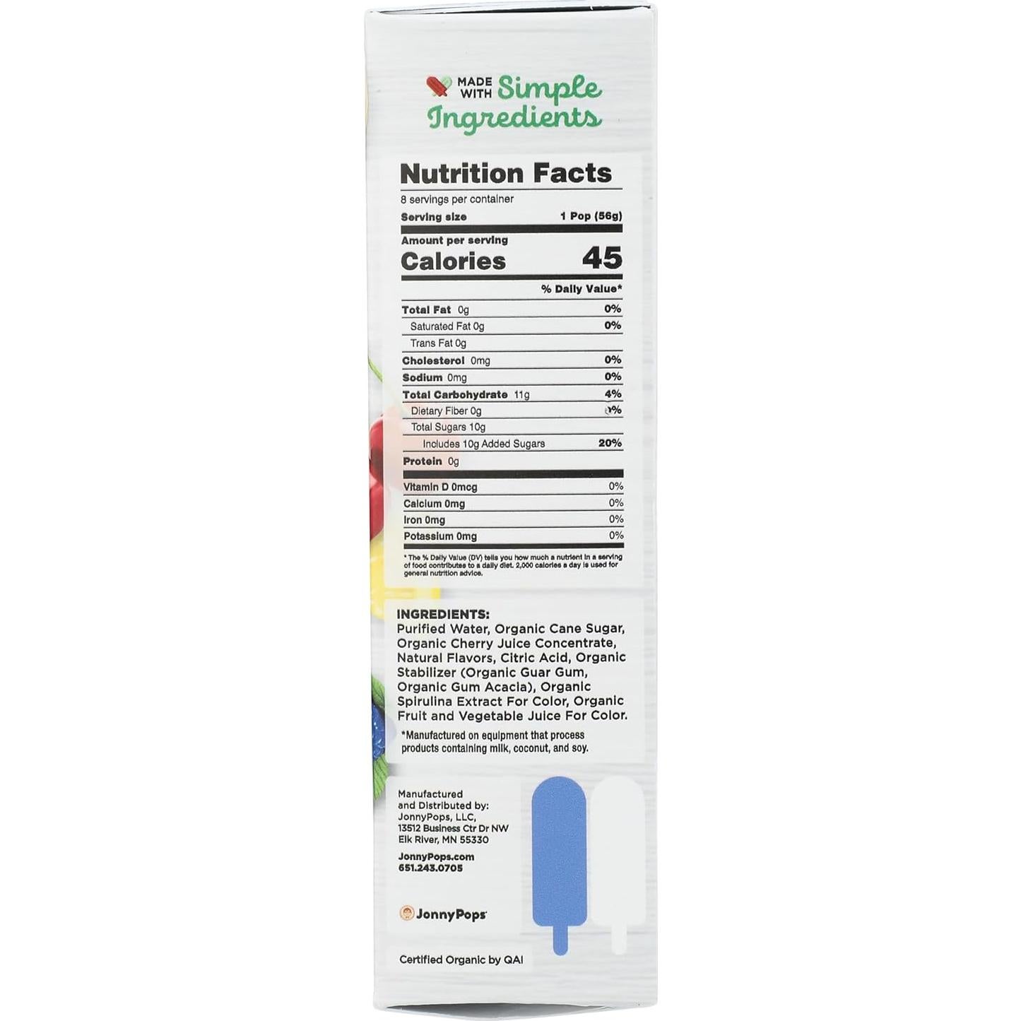 Paleta Helada JonnyPops Sabor Naranja 28.35g