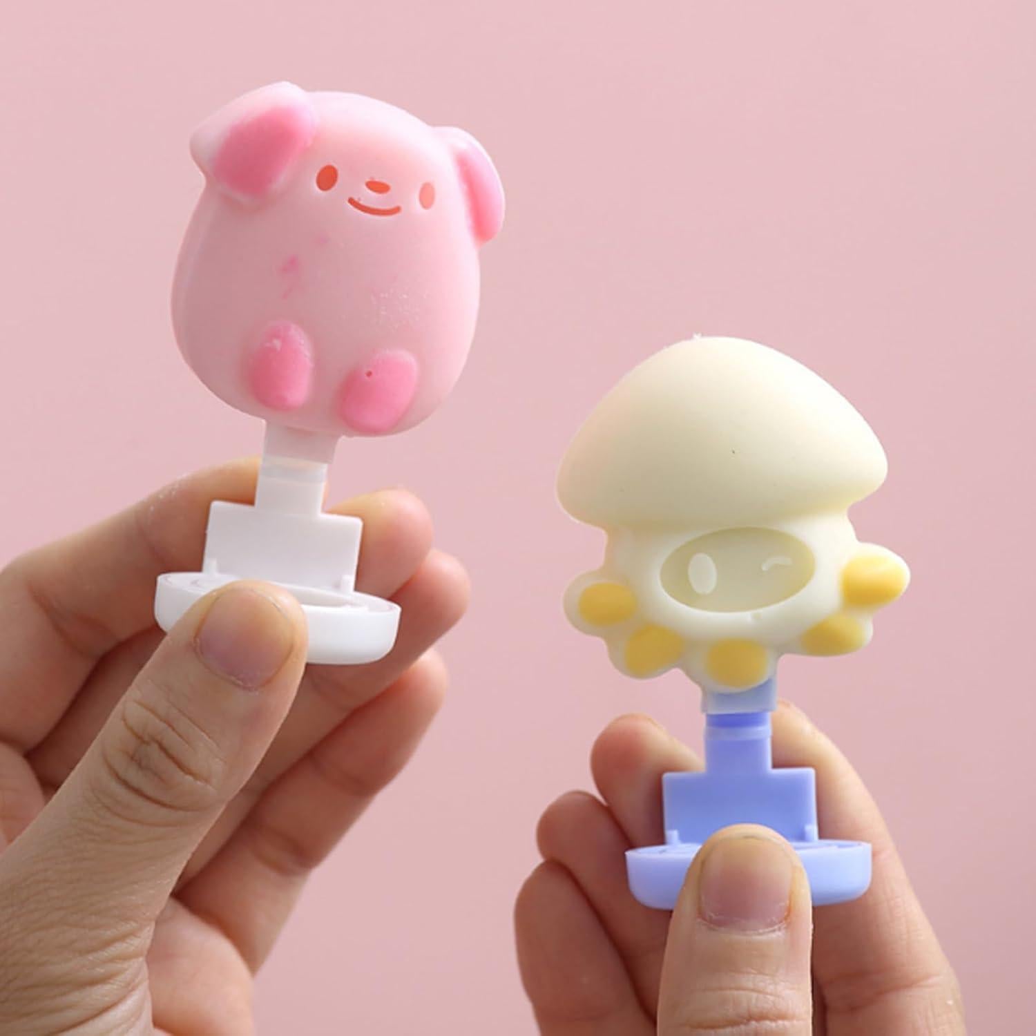 Molde de Helado de Silicona AsggBah Barco 6 Piezas Amarillo