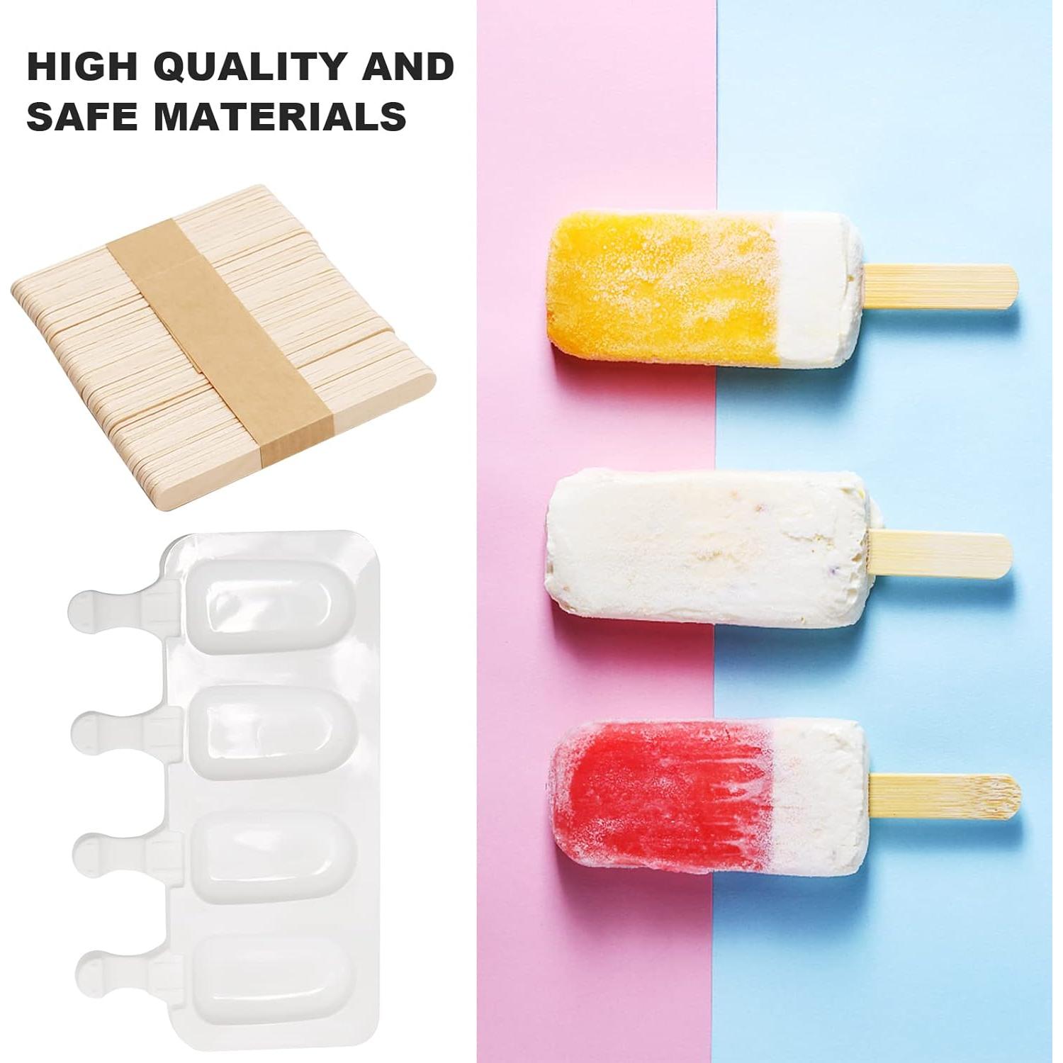 Molde de Silicona para Helados ZUDKSUY 4 Piezas Ovalados y Rejilla