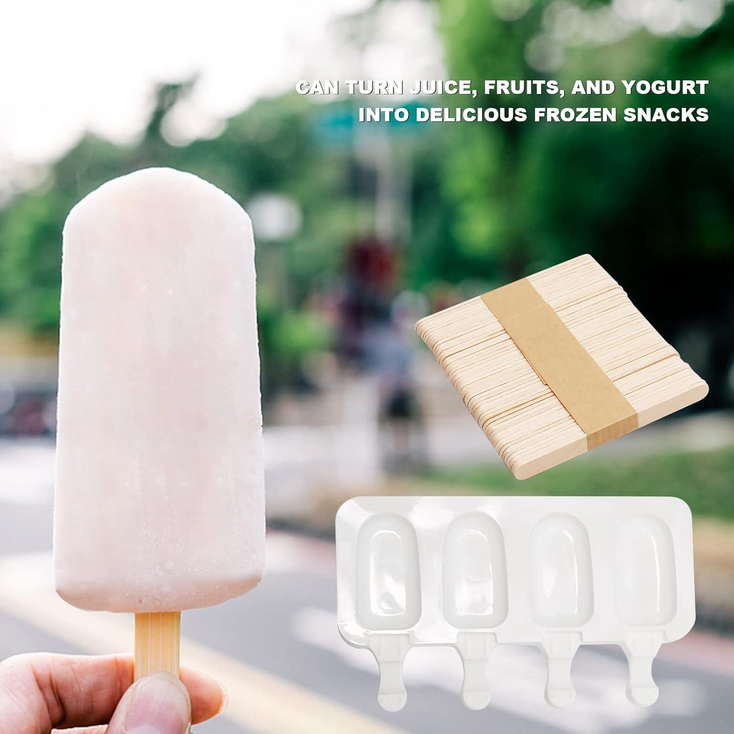 Molde de Silicona para Helados ZUDKSUY 4 Piezas Ovalados y Rejilla