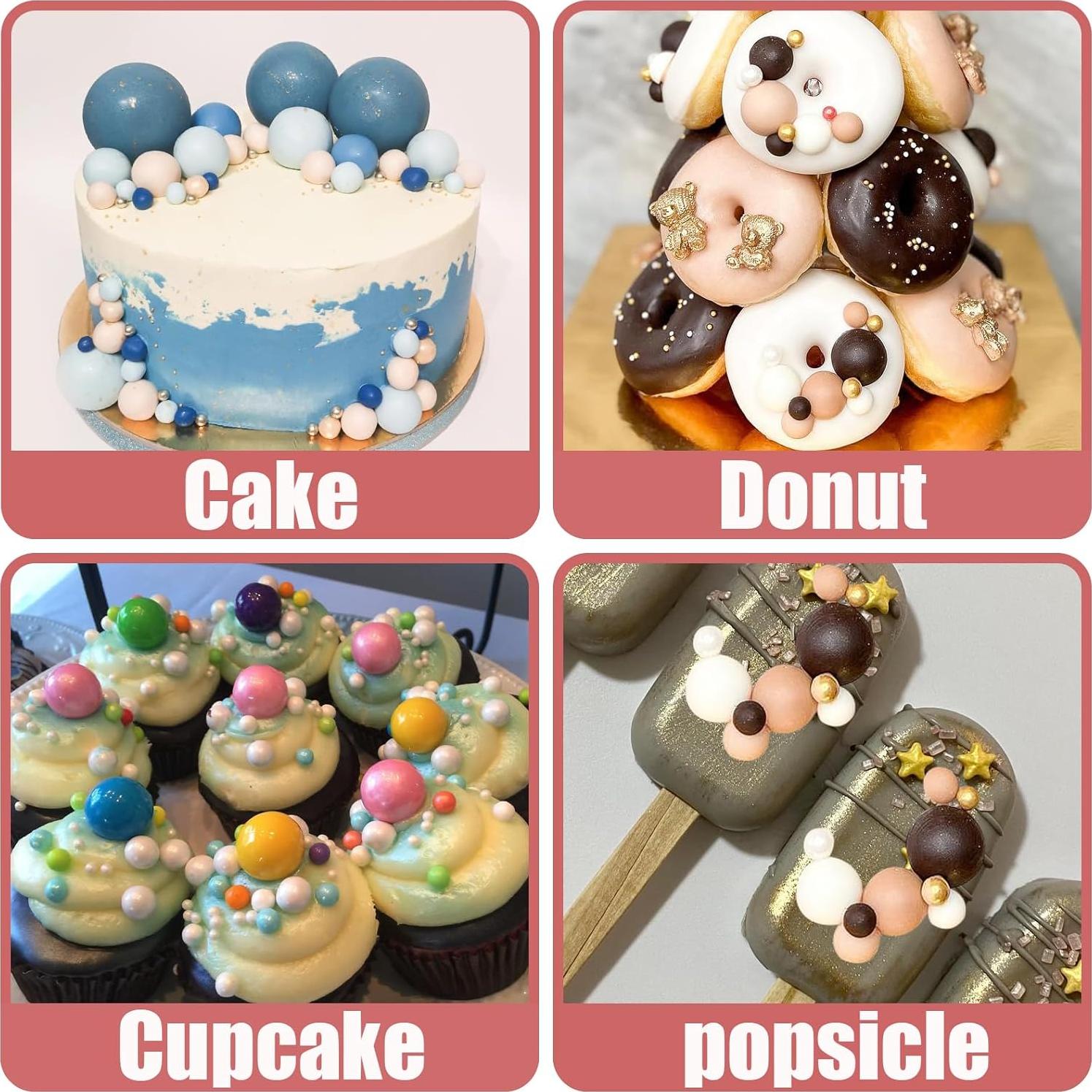 Molde de Fondant de Perlas 3D YWZBOMOLDRM - 2 Piezas de Silicona