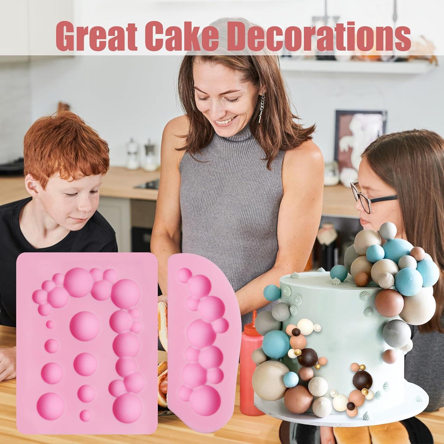 Molde de Fondant de Perlas 3D YWZBOMOLDRM - 2 Piezas de Silicona