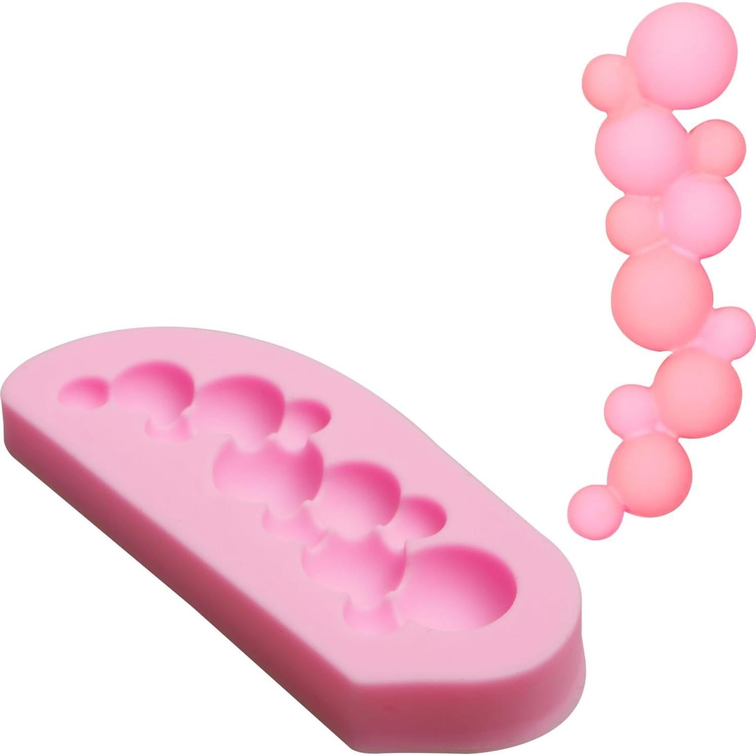 Molde de Fondant de Perlas 3D YWZBOMOLDRM - 2 Piezas de Silicona