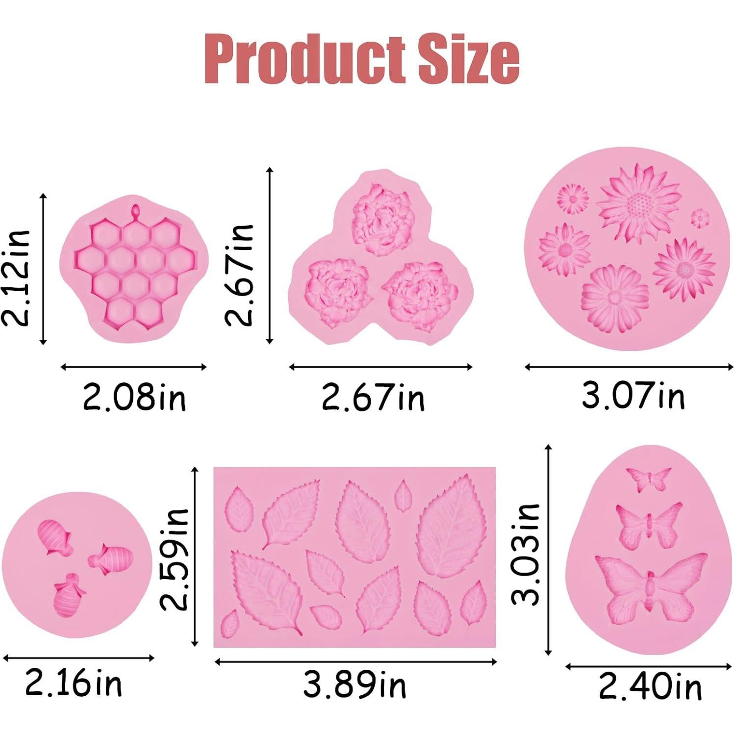 Molde de Silicona para Pasteles y Chocolates 6 Pcs ywzbomoldrm