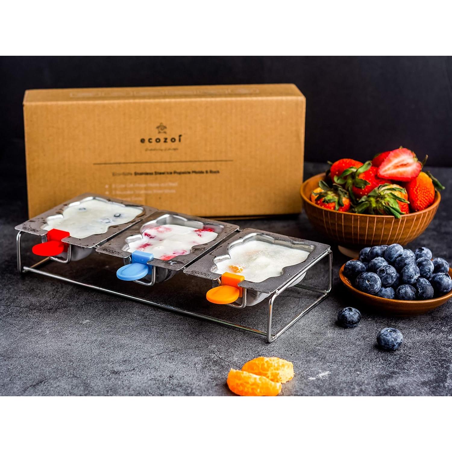 Moldes de Paletas Ecozoi de Acero Inoxidable - Forma de Gato