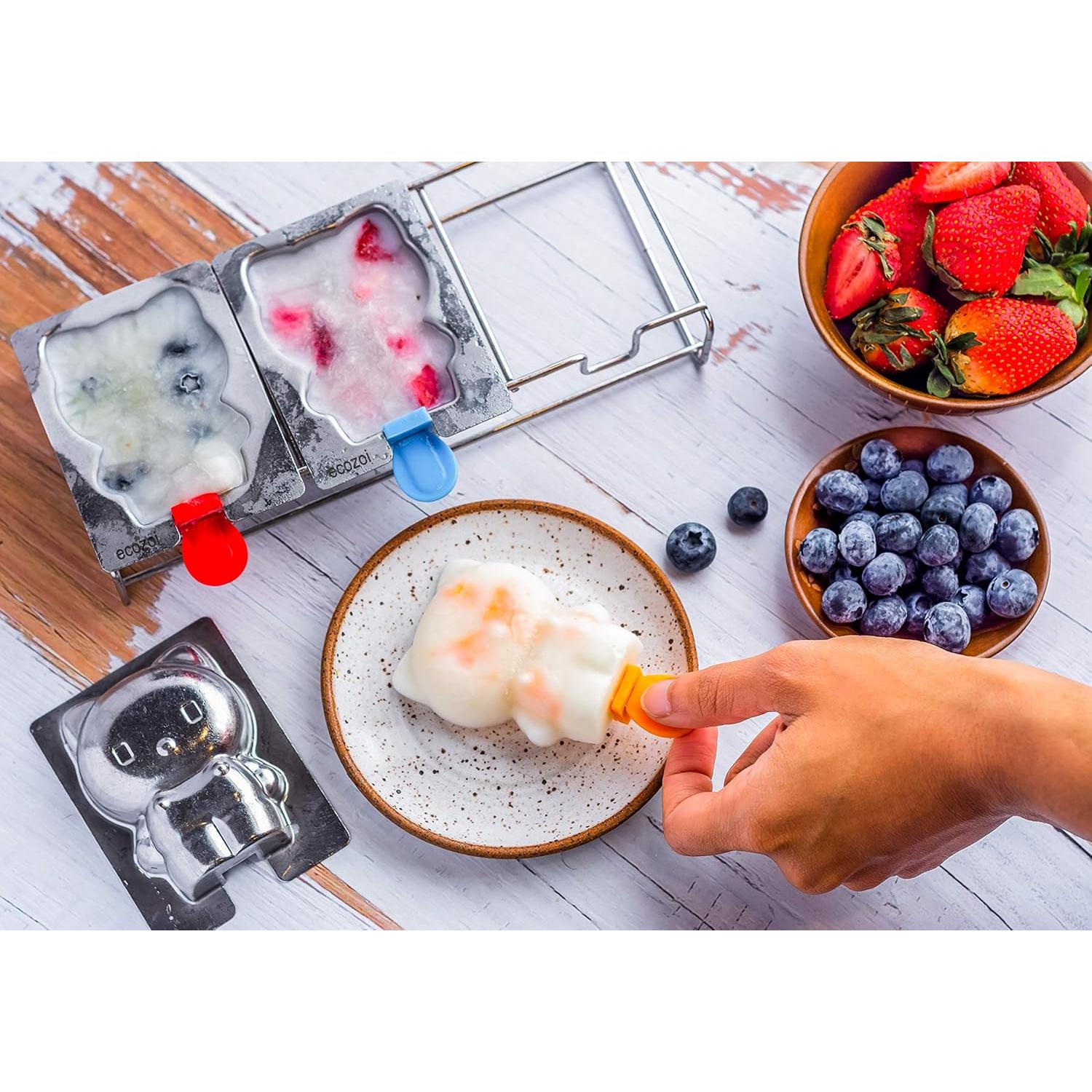 Moldes de Paletas Ecozoi de Acero Inoxidable - Forma de Gato