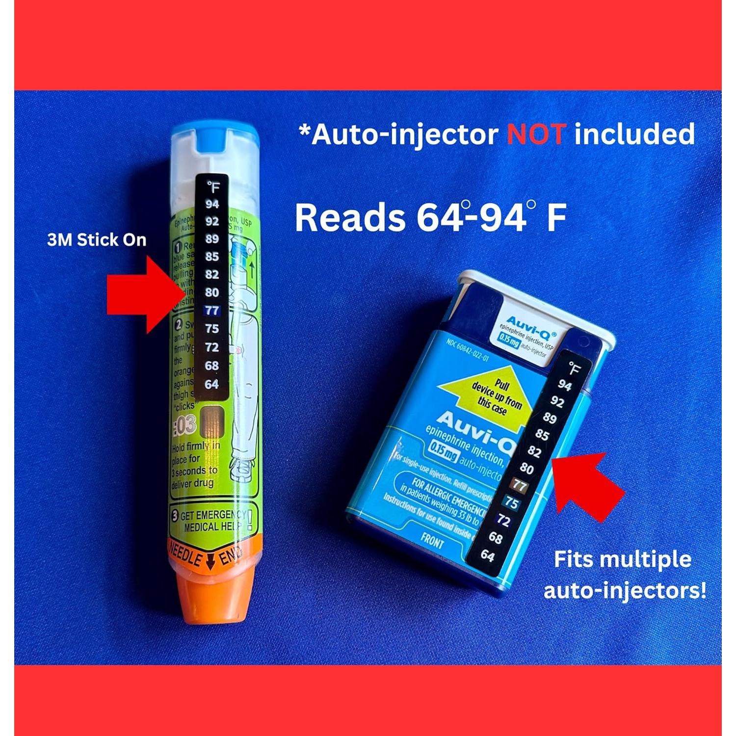 Termómetro Adhesivo 3M para EpiPen y AuviQ - Paquete de 2