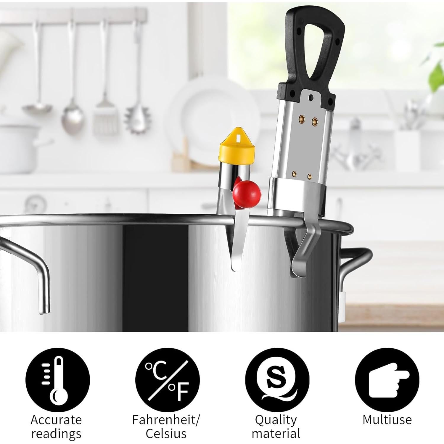 Termómetro de Caramelo Sanfilix 2 Pcs Acero Inoxidable 50-200°C