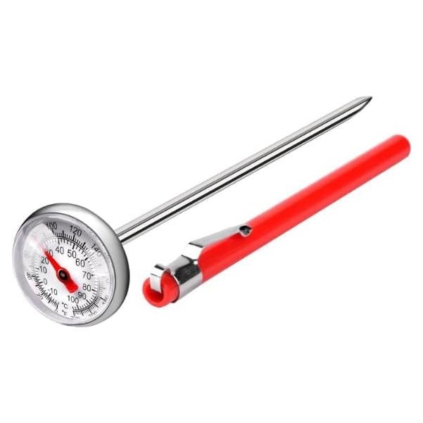 Termómetro de Carne Plateado Fansoftiks - Sonda de Cocina Compacta