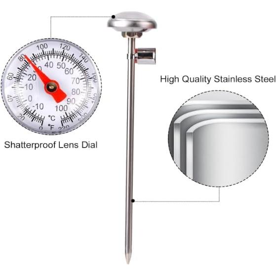Termómetro de Carne Plateado Fansoftiks - Sonda de Cocina Compacta