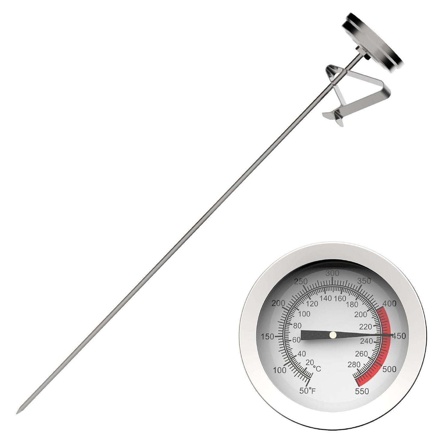 Termómetro de Caramelo con Clip para Olla 20,32 cm - Acero Inoxidable
