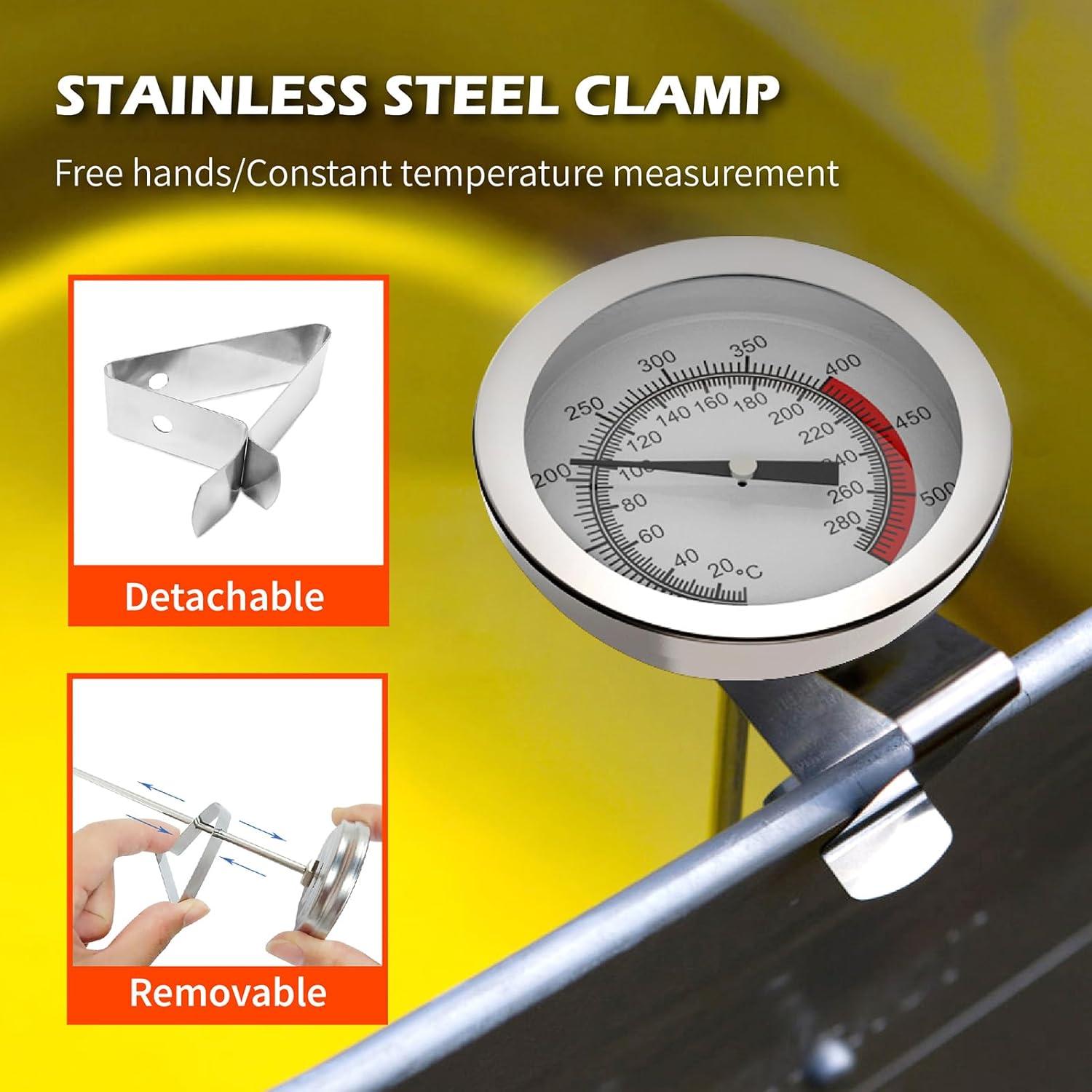 Termómetro de Caramelo con Clip para Olla 20,32 cm - Acero Inoxidable