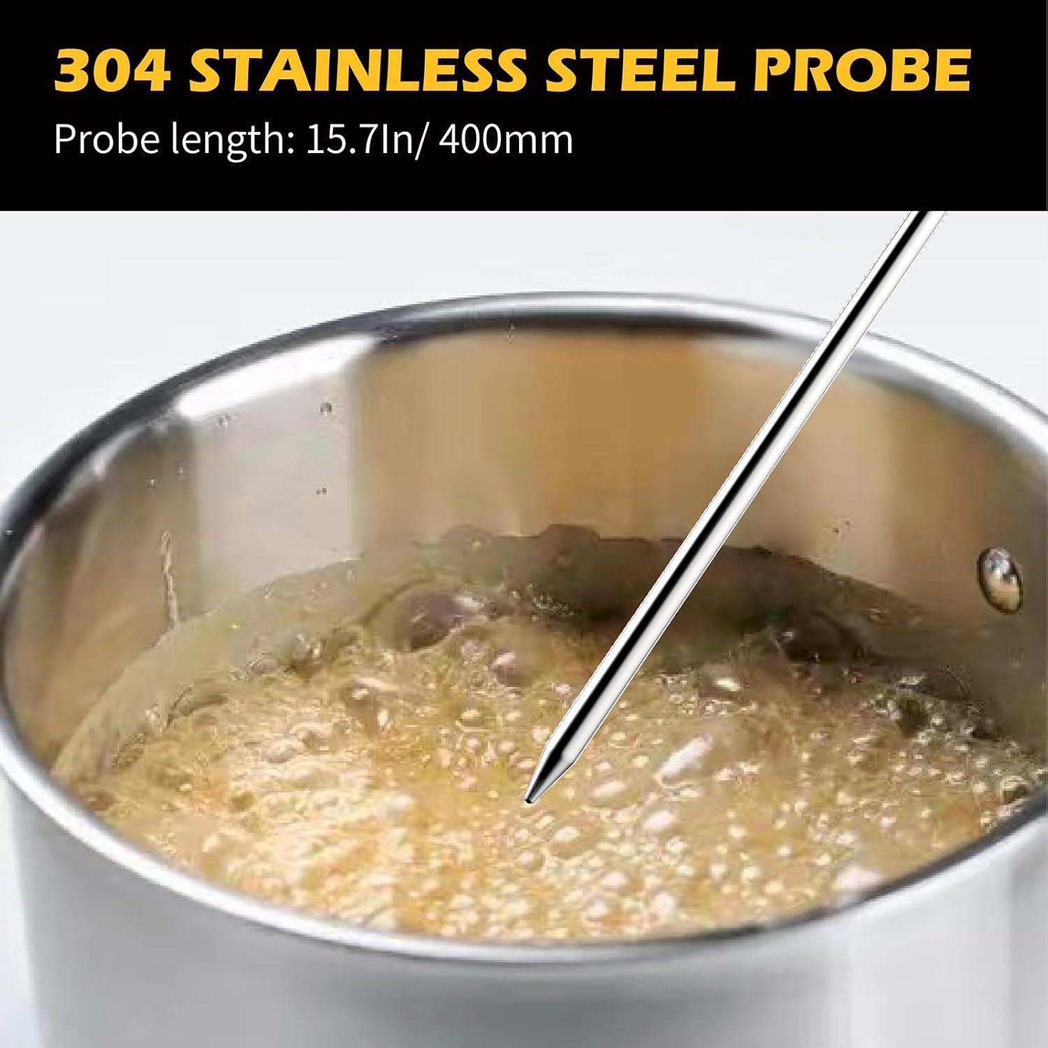 Termómetro de Caramelo con Clip para Olla 20,32 cm - Acero Inoxidable