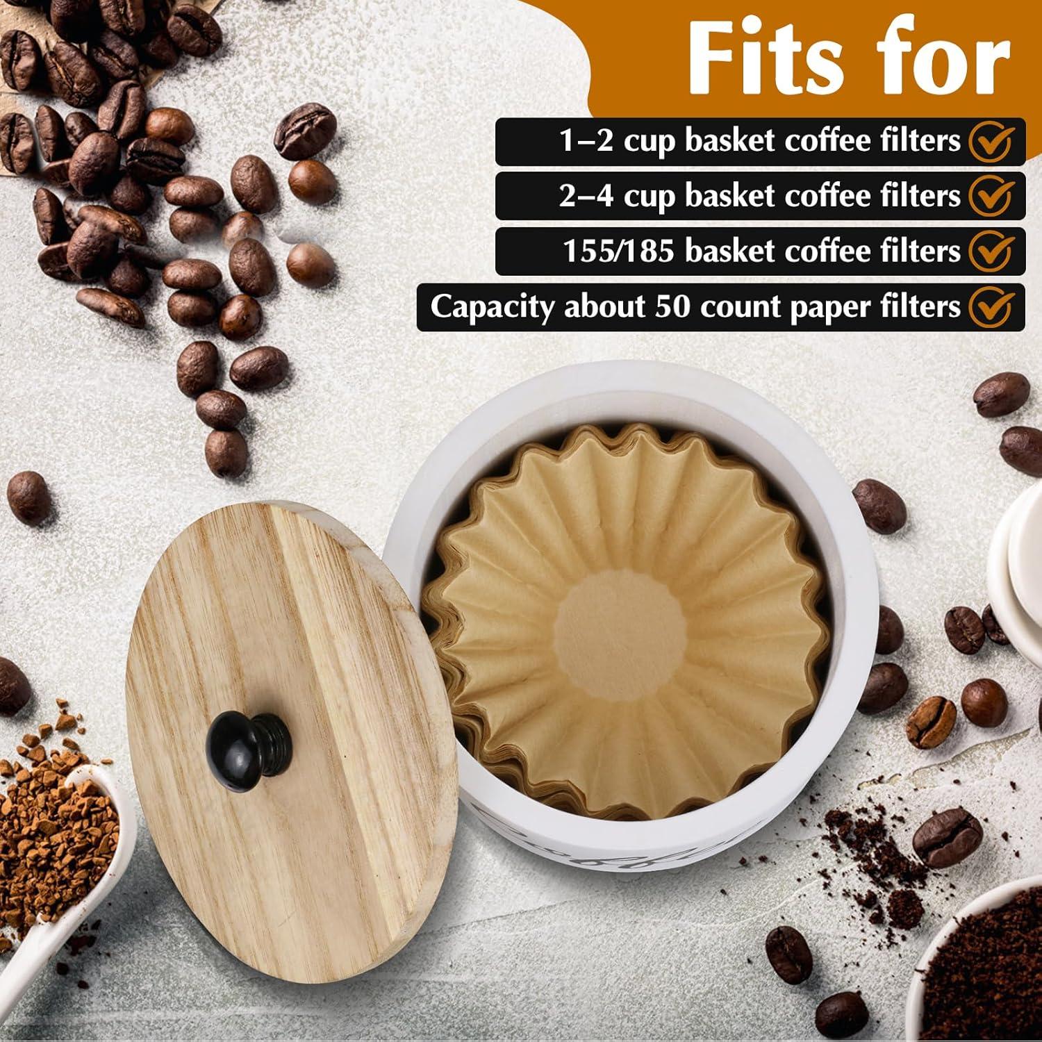 Soporte de Filtros de Café de Madera Essovee Blanco 50 Unidades