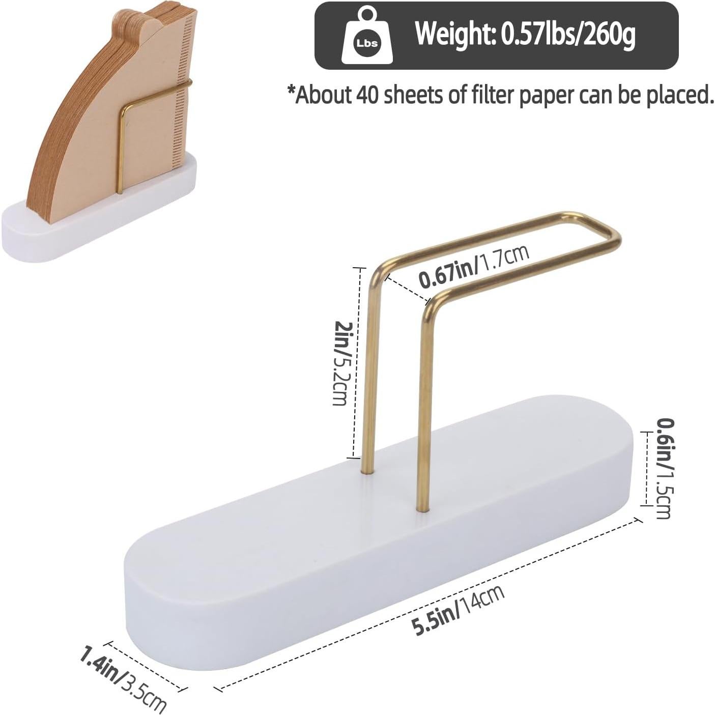 Soporte para Filtros de Café MARBODARY de Mármol Blanco
