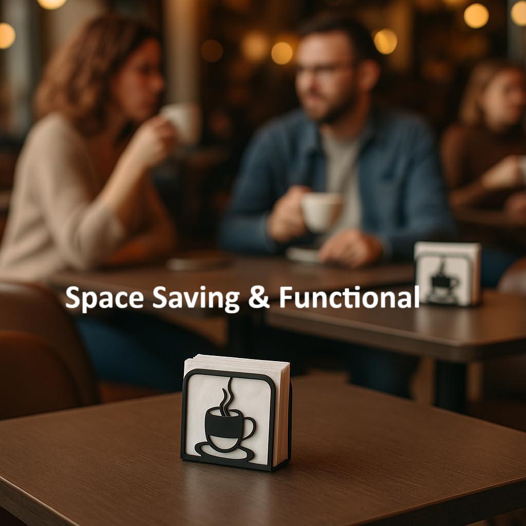 Juego de 2 Soportes Decorativos para Servilletas LFT Negro