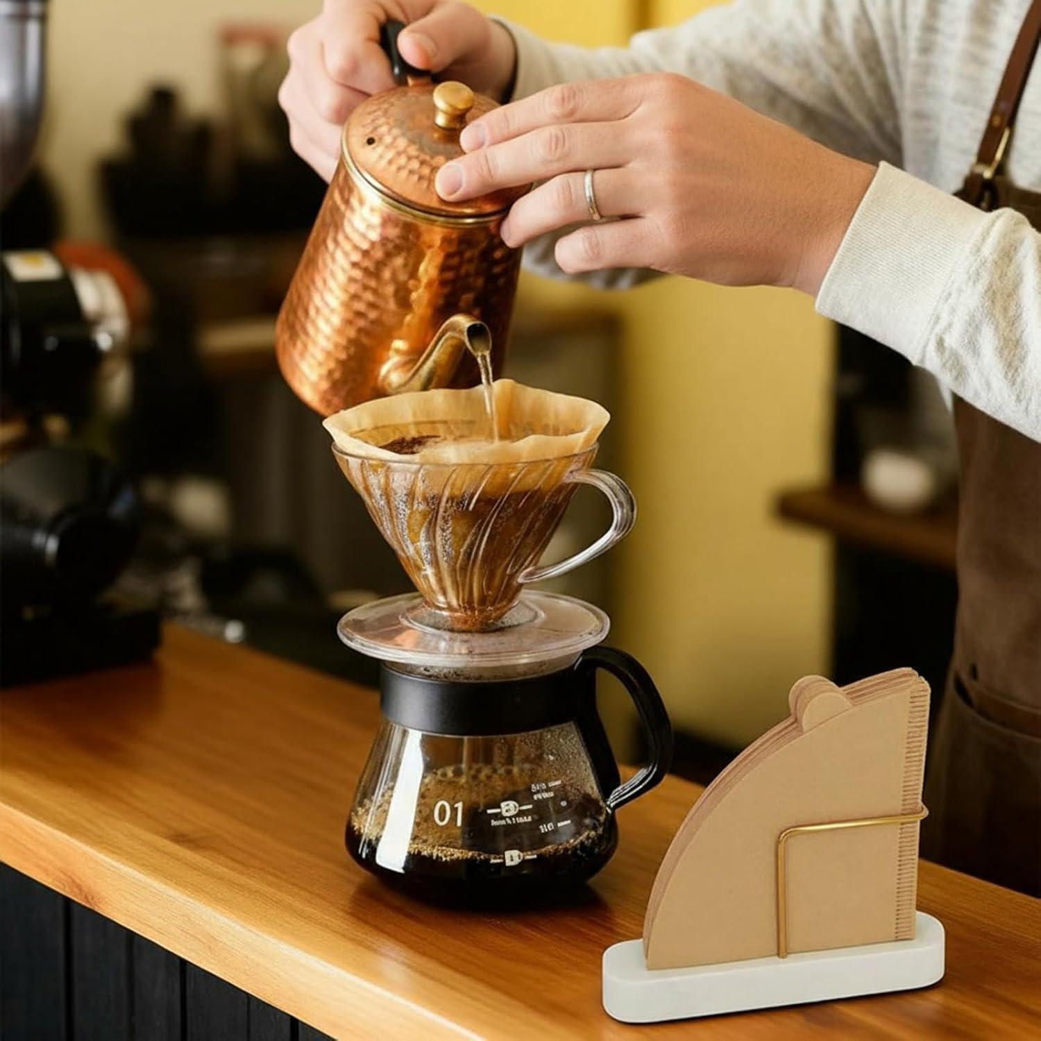 Soporte de Filtros de Café UISWAM Base de Mármol Blanco