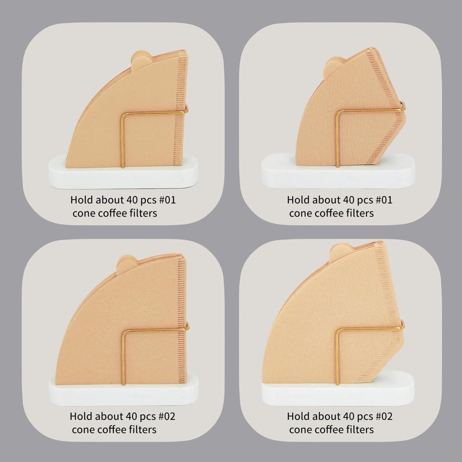 Soporte de Filtros de Café UISWAM Base de Mármol Blanco