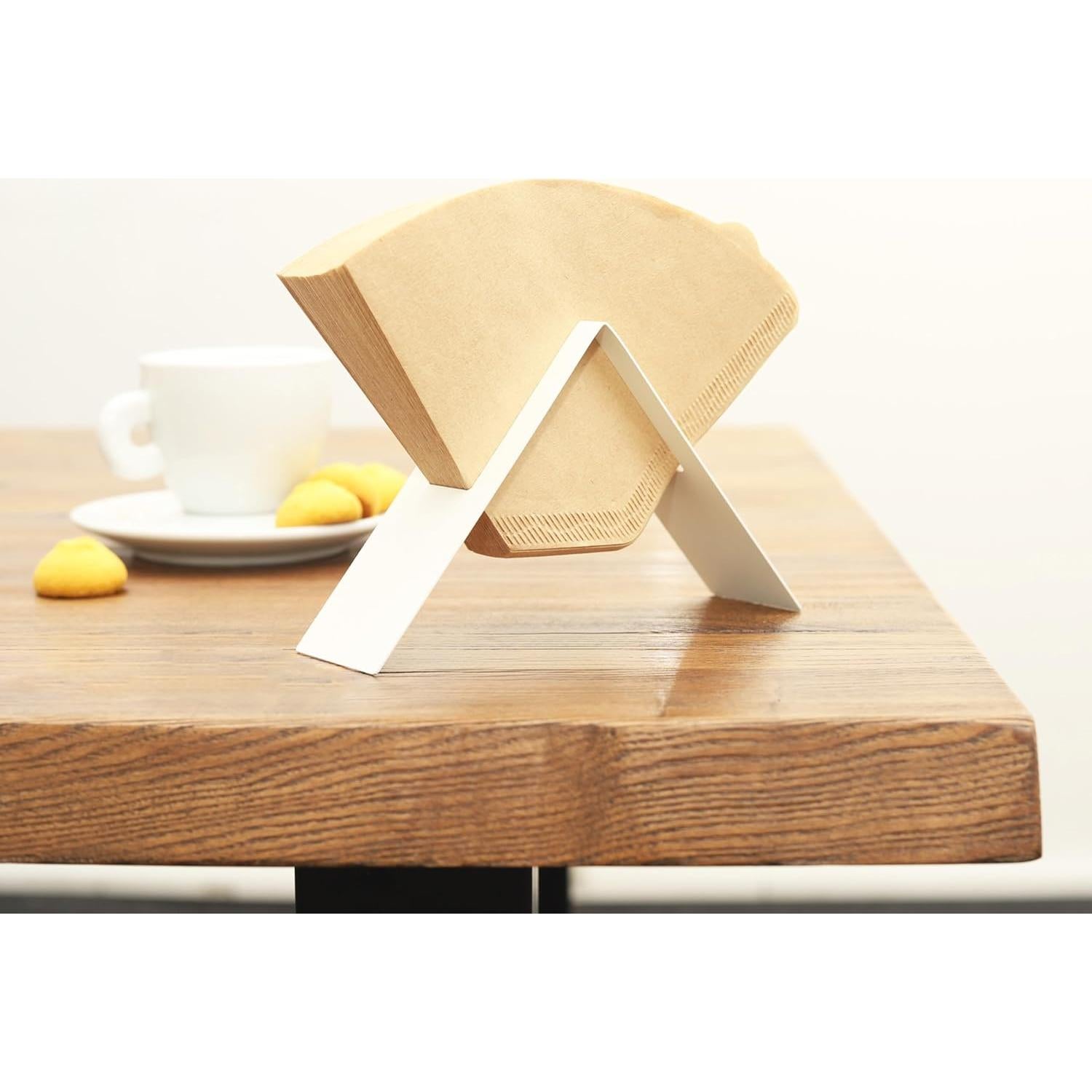 Soporte de Filtro de Café Metal Blanco TOROS - Cono #4