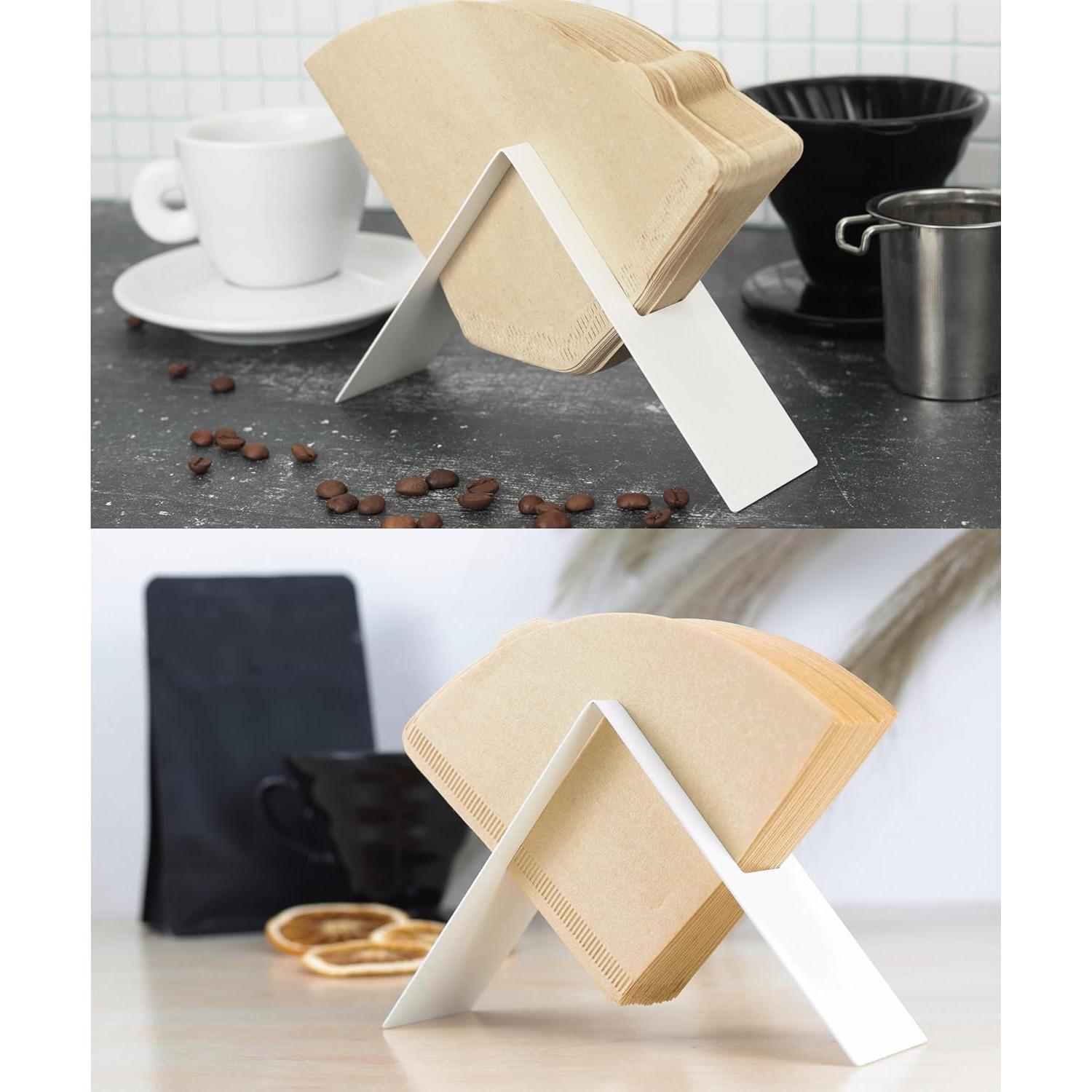 Soporte de Filtro de Café Metal Blanco TOROS - Cono #4