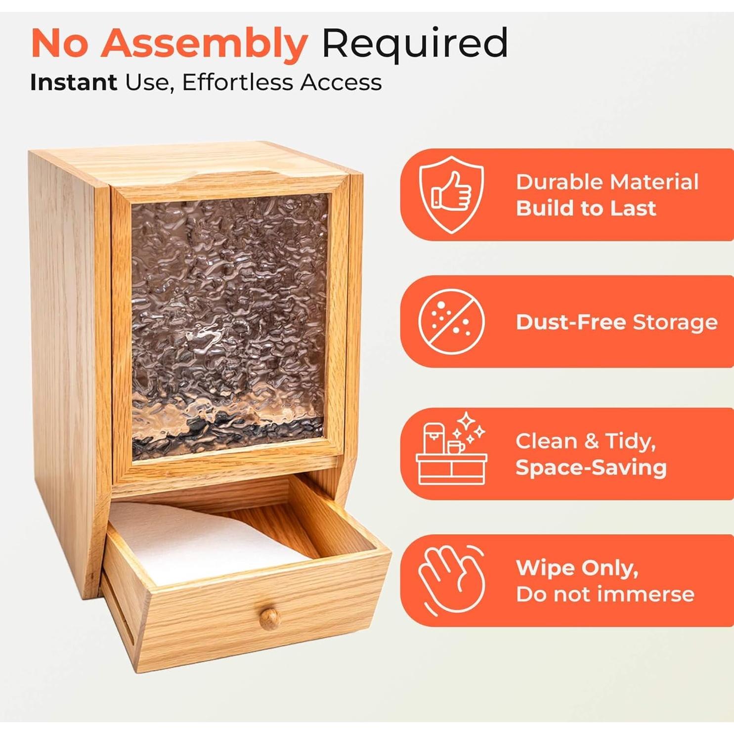 Soporte de Filtros de Café Nookery de Madera de Roble 17.8x14.7x29.2cm