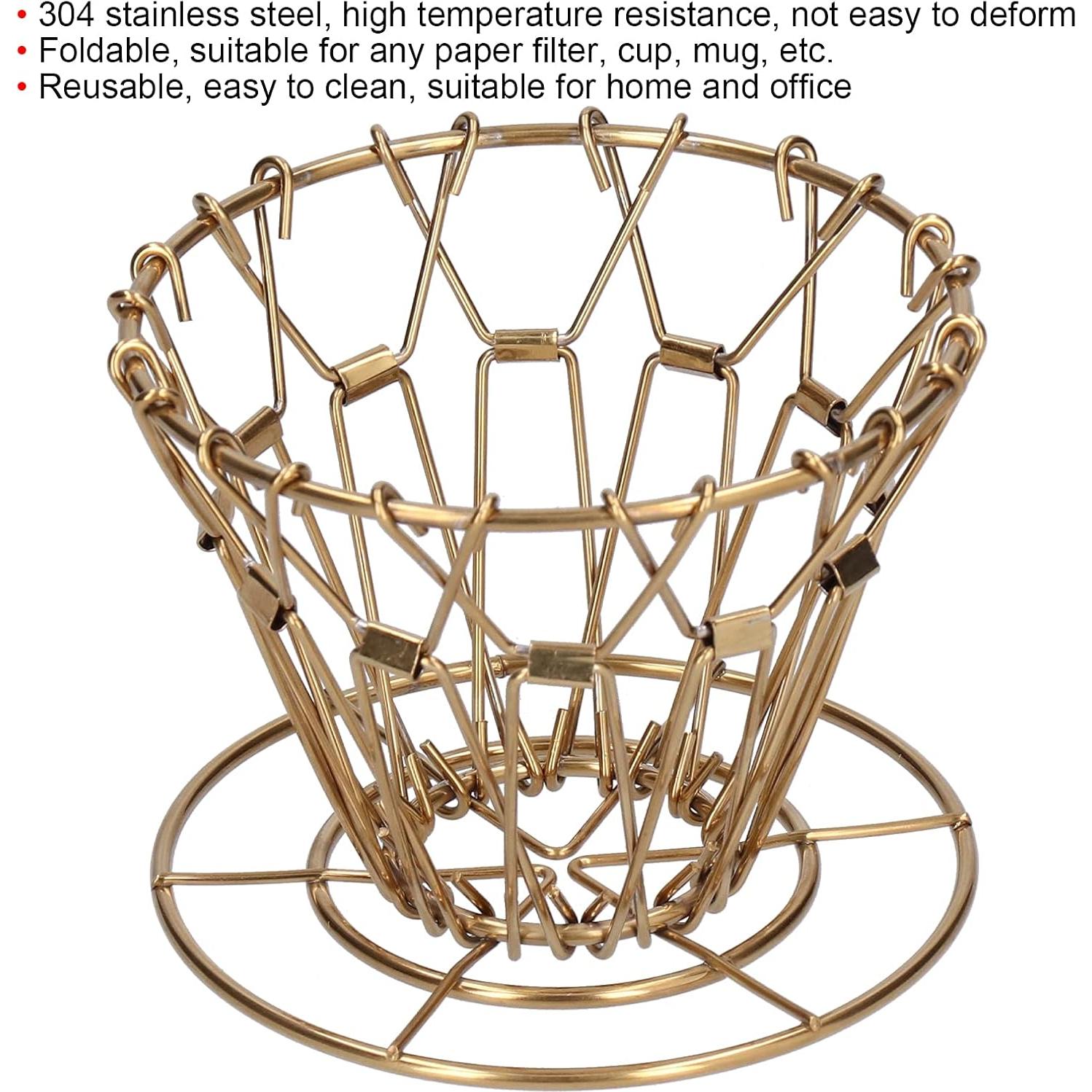 Soporte de Filtro de Café Plegable Tomotato Acero Inoxidable 10.5x8cm