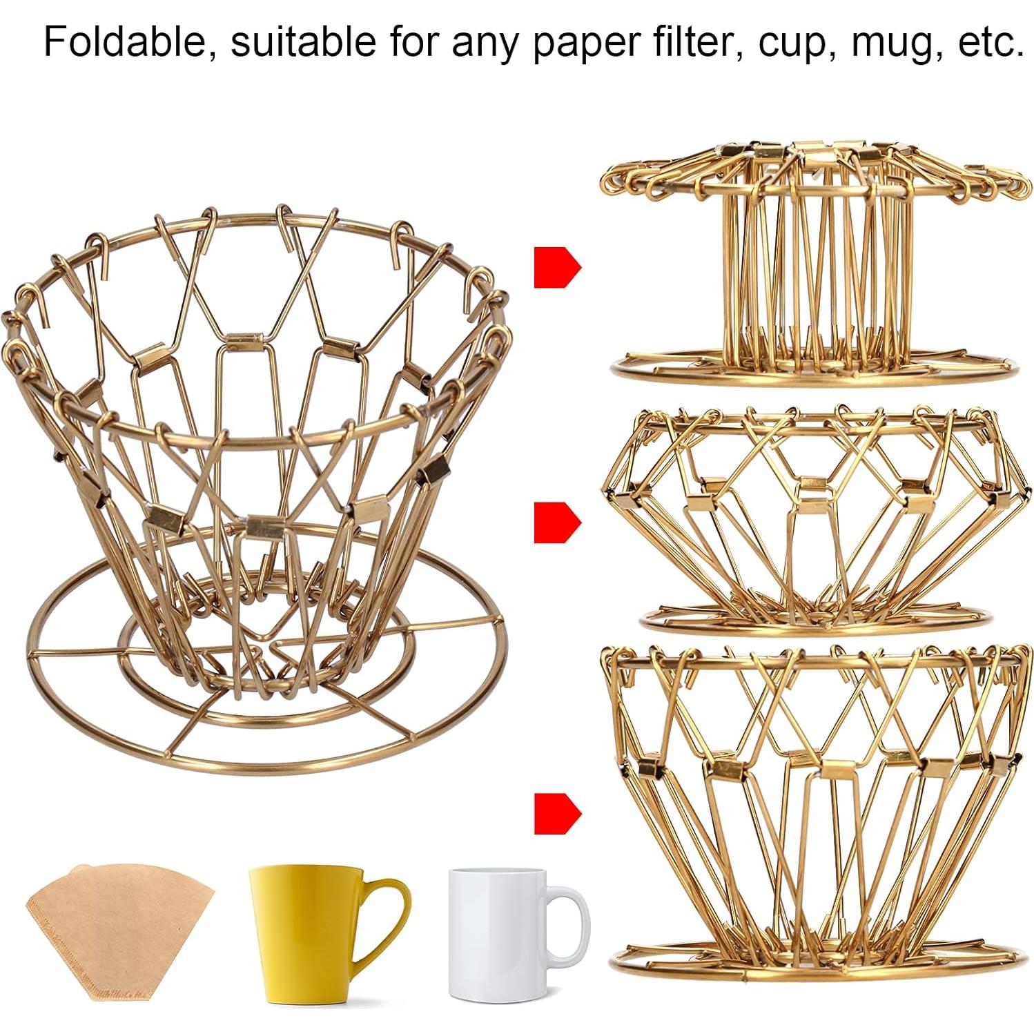 Soporte de Filtro de Café Plegable Tomotato Acero Inoxidable 10.5x8cm