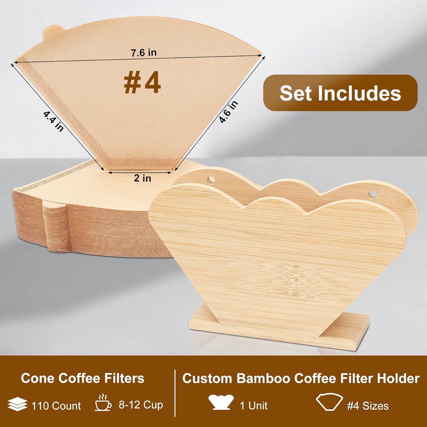 Juego de Filtros de Café Vlxsolora Cono #4 110 Unidades