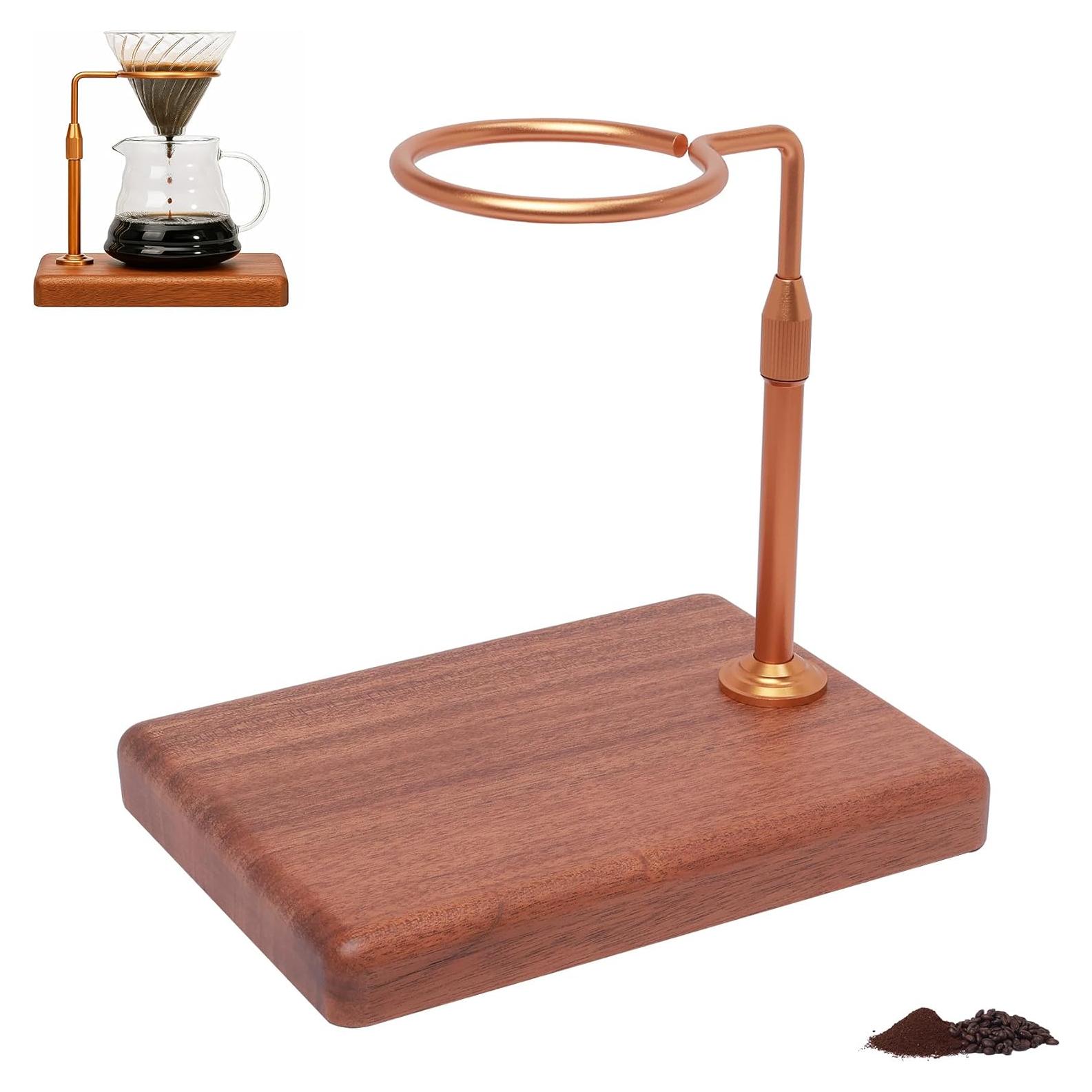 Cafetera de Goteo Ajustable con Base de Madera - 0.91 kg