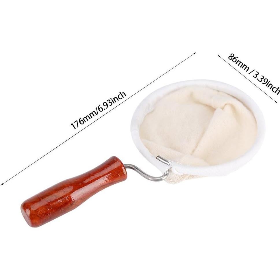 Filtro de Café Reutilizable Fdit con Mango de Madera 21x14 cm