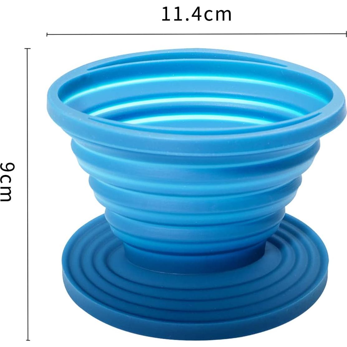 Filtro de café plegable Cheerock de silicona reutilizable azul