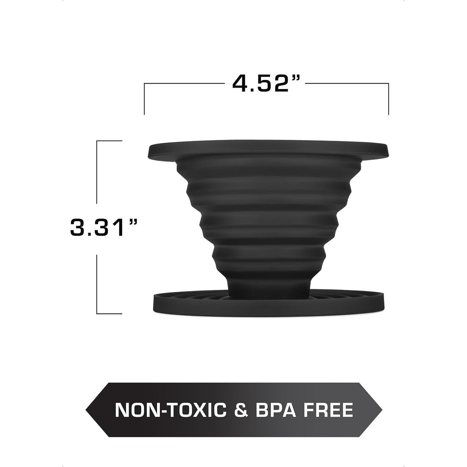 Dripper de café COLETTI Sierra Plegable - Paquete de 2 Negro