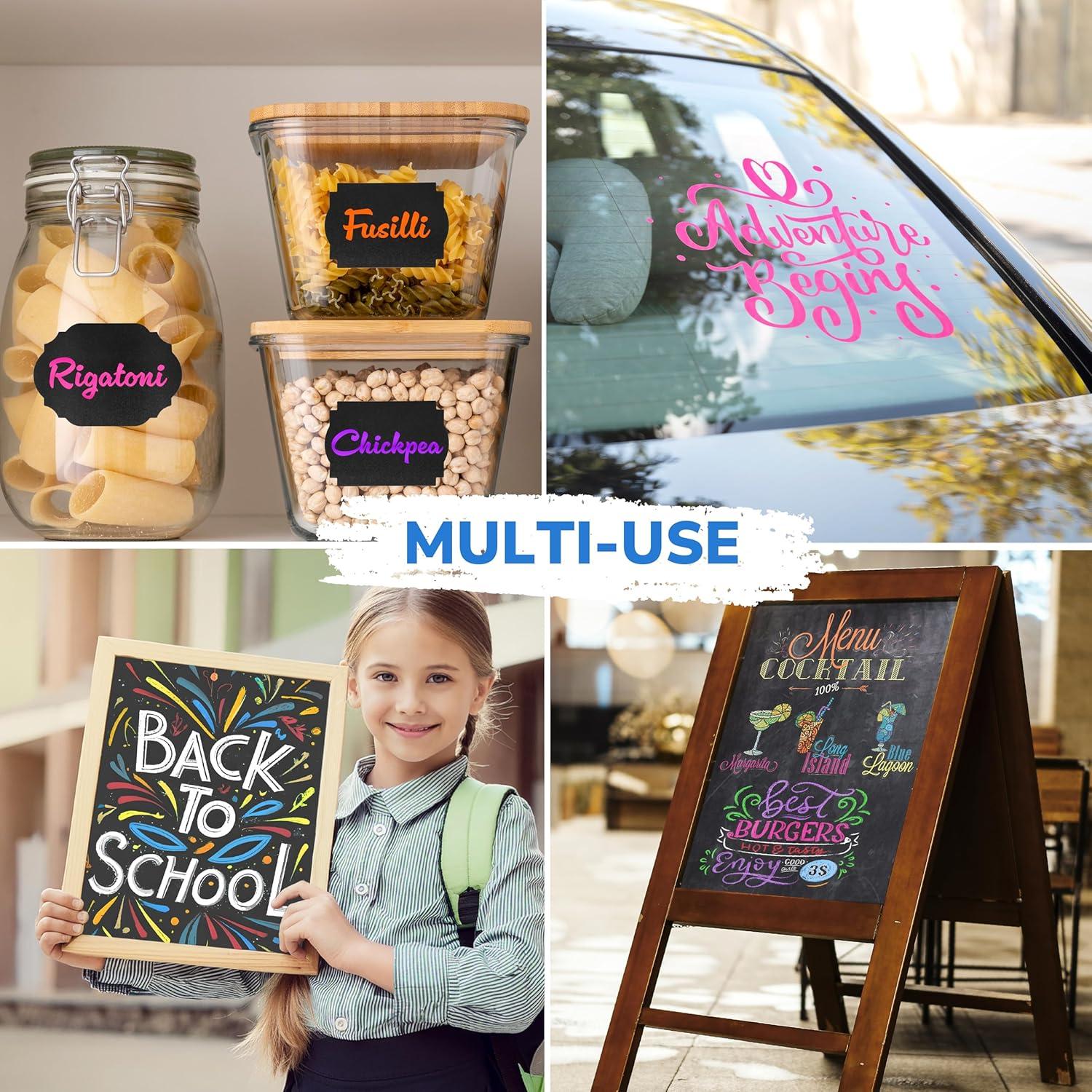 Marcadores de Tiza Líquida Zenacolor - 8 Colores Borrables