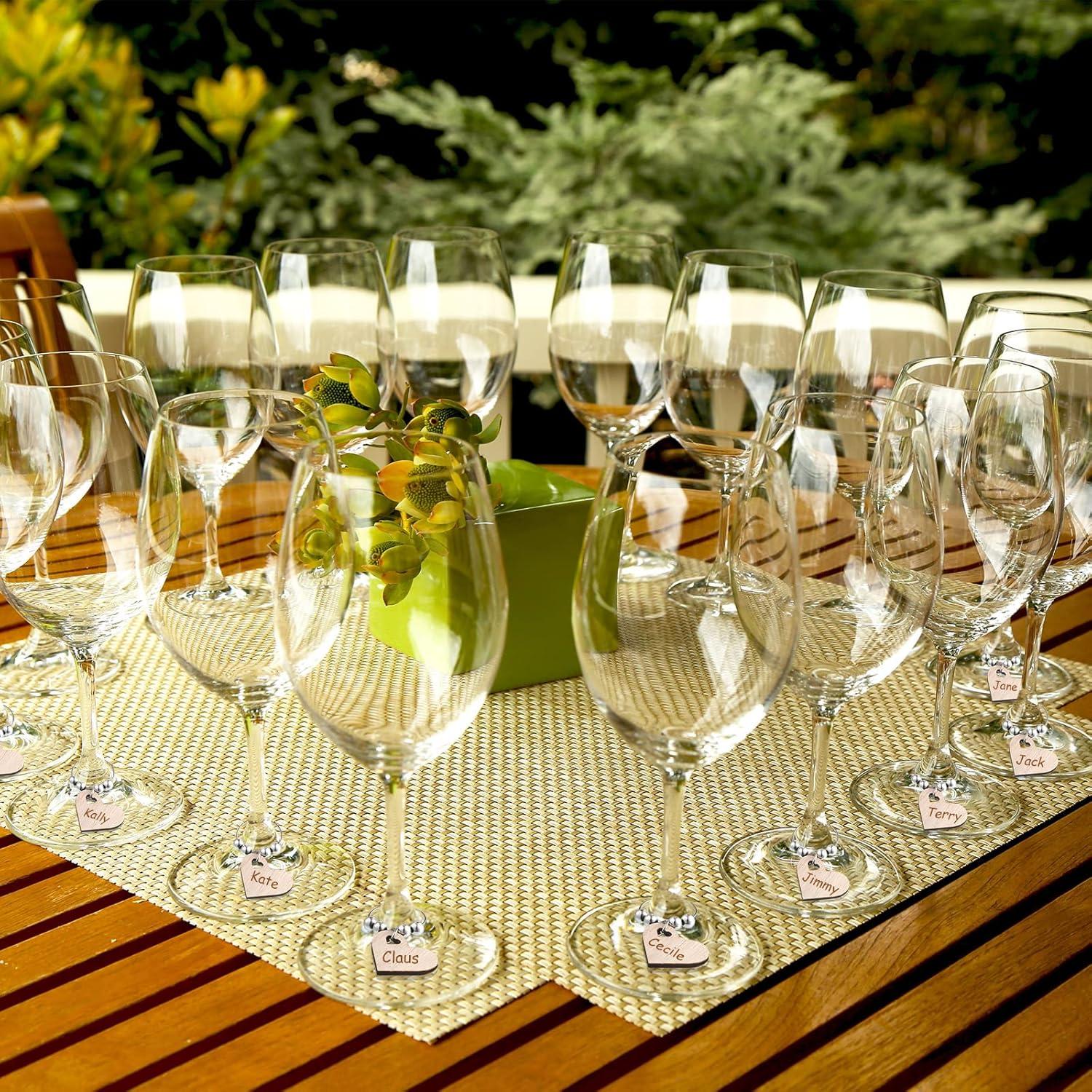 Encantos de Vino de Madera Chinco - 30 Piezas para Copas