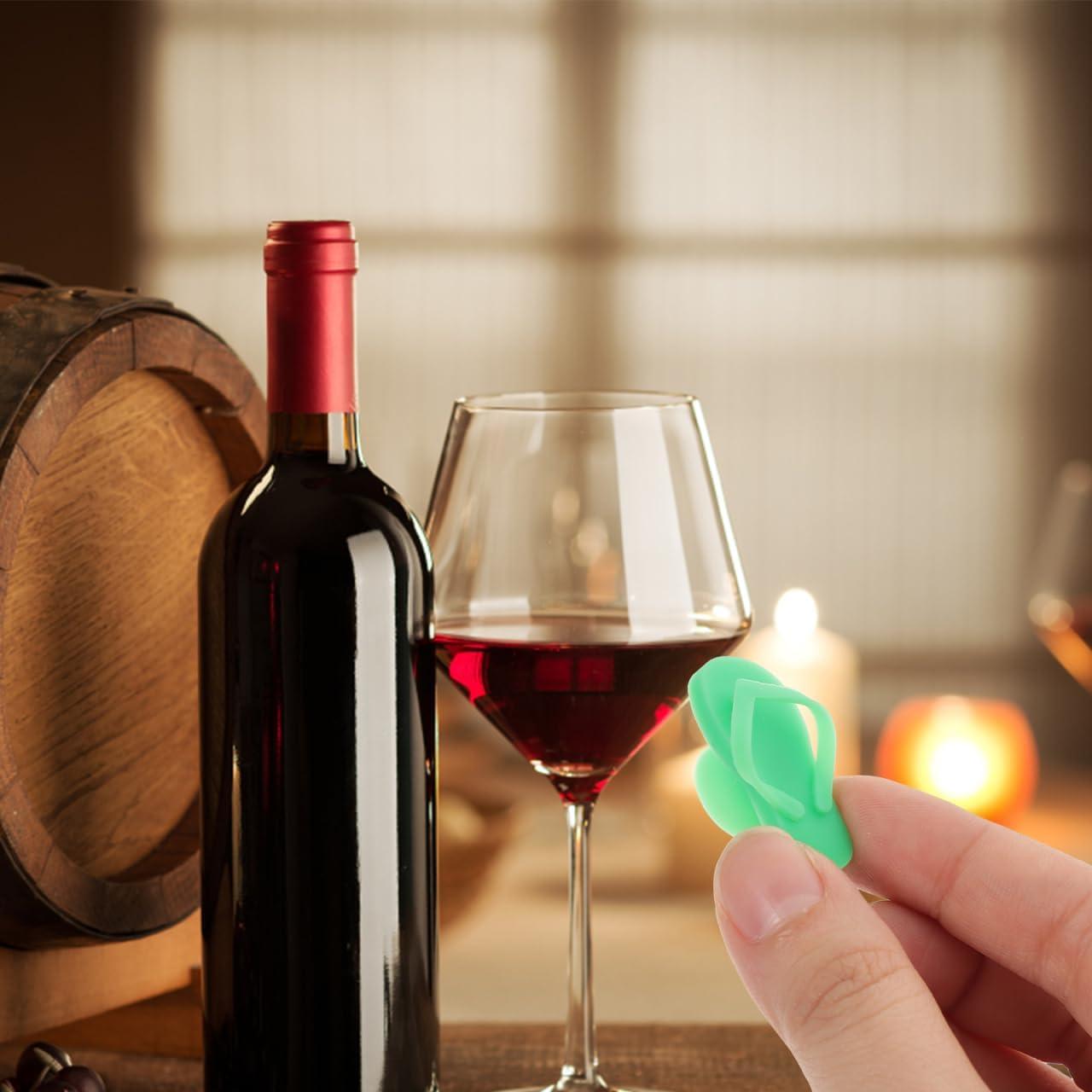 Marcadores de Copas de Vino NUOBESTY Silicona 9 Pcs Zapatilla