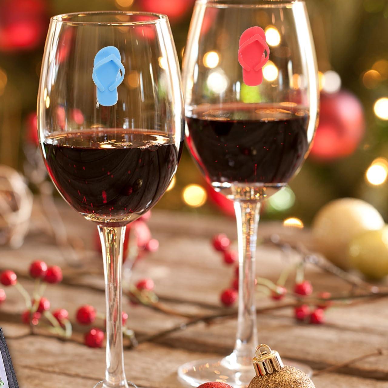 Marcadores de Copas de Vino NUOBESTY Silicona 9 Pcs Zapatilla